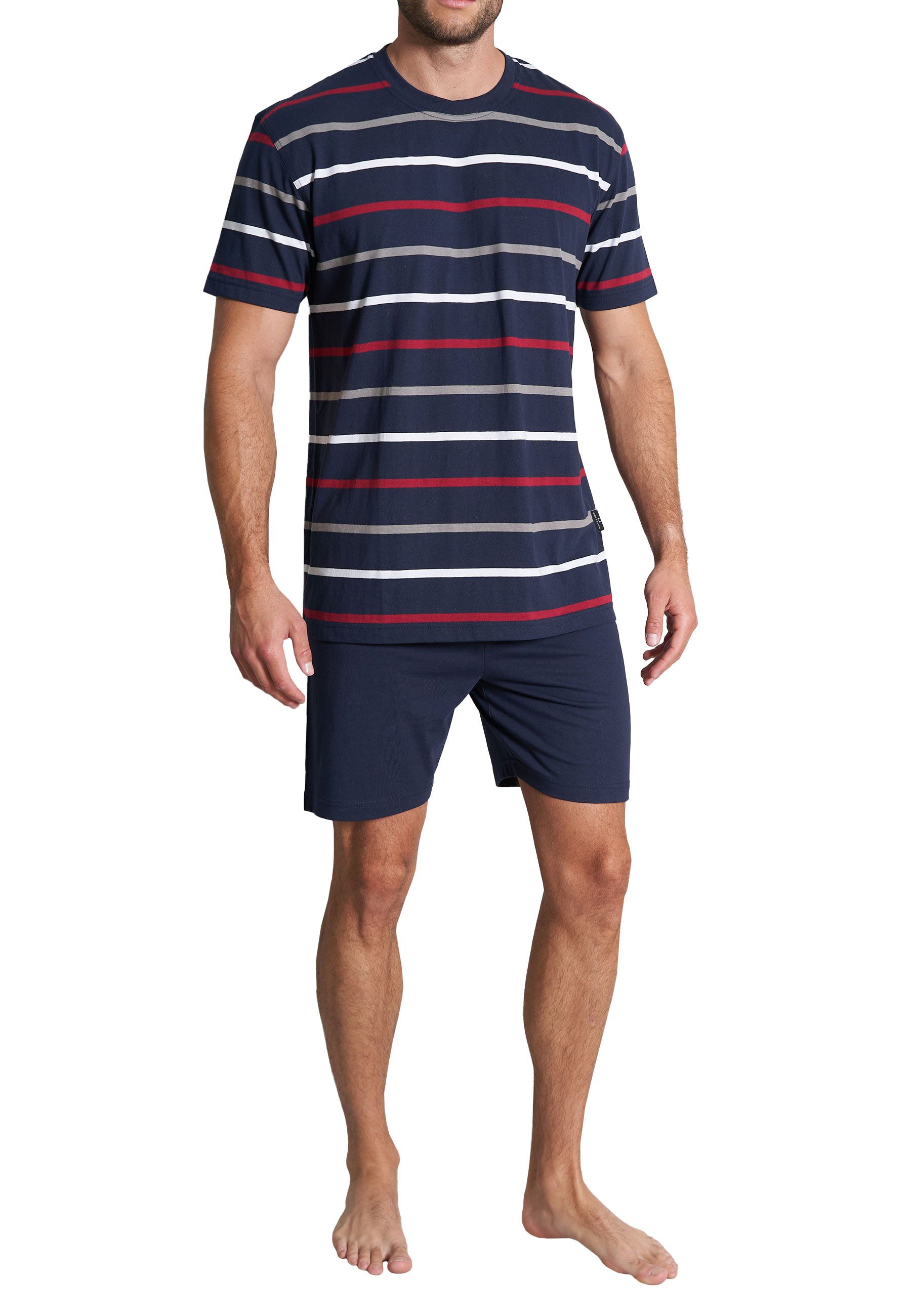 GÖTZBURG Shorty GÖTZBURG Herren Shorty blau quergestreift (1 tlg)