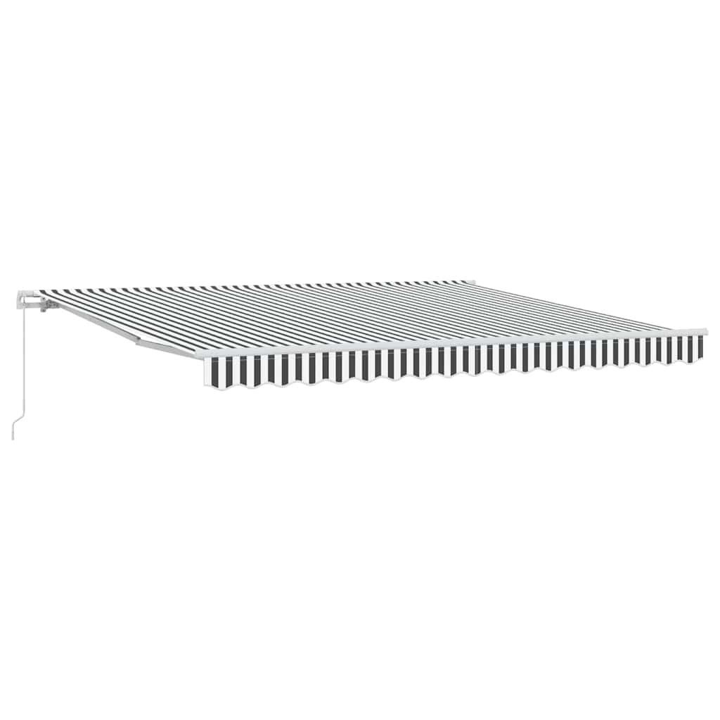 vidaXL Markise Markise Manuell Anthrazit & Weiß 400x300 cm (1-St)