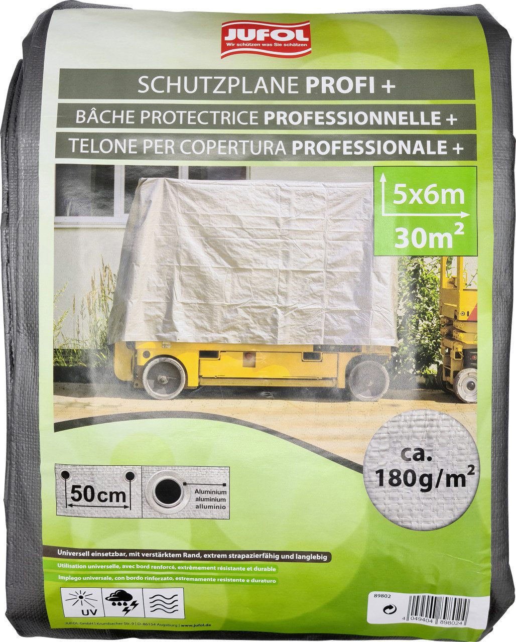Jufol Malervlies Jufol Abdeckplane für Anhänger 5 x 6 m = 30 m² -