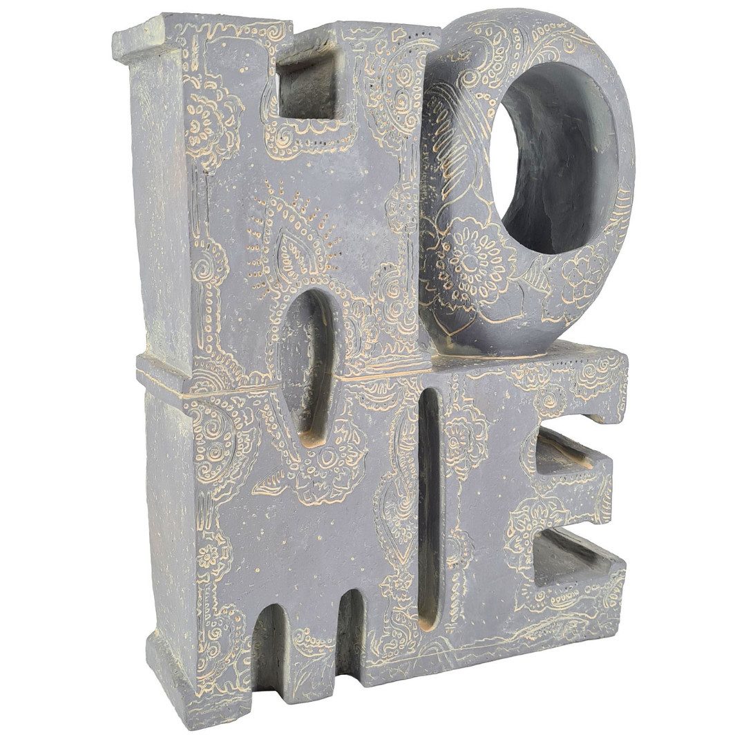 abc HOME Dekofigur 3D Schriftzug HOME, Innen- und Außenbereich, Betonoptik