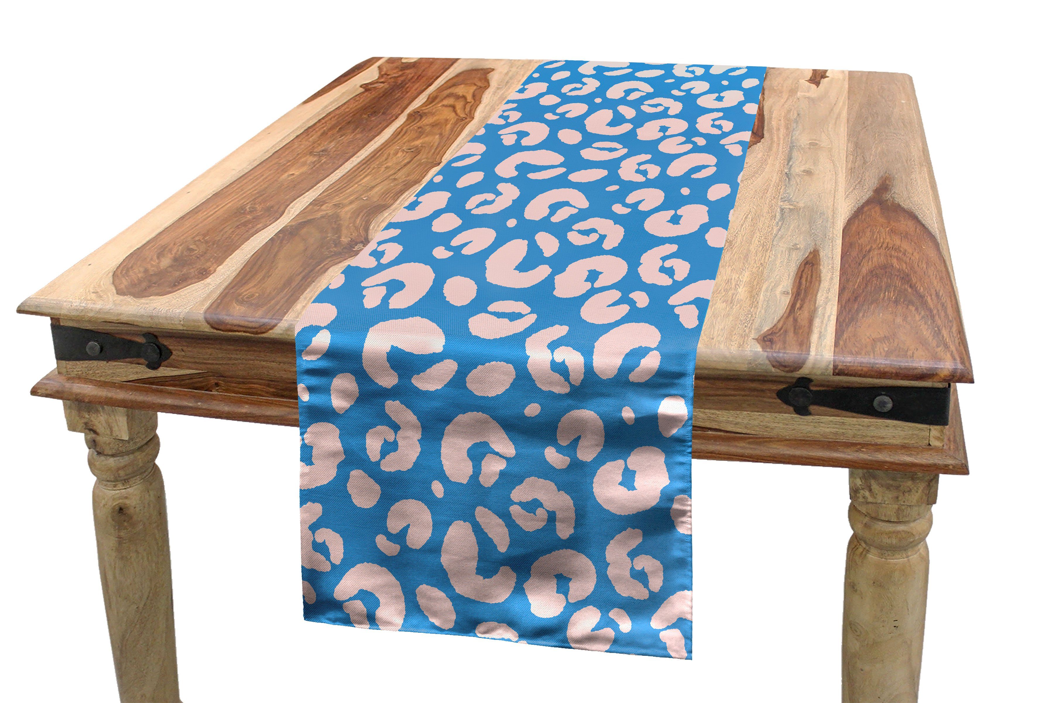 Abakuhaus Tischläufer Esszimmer Küche Rechteckiger Dekorativer Tischläufer, Leopard-Druck Panther African Haut