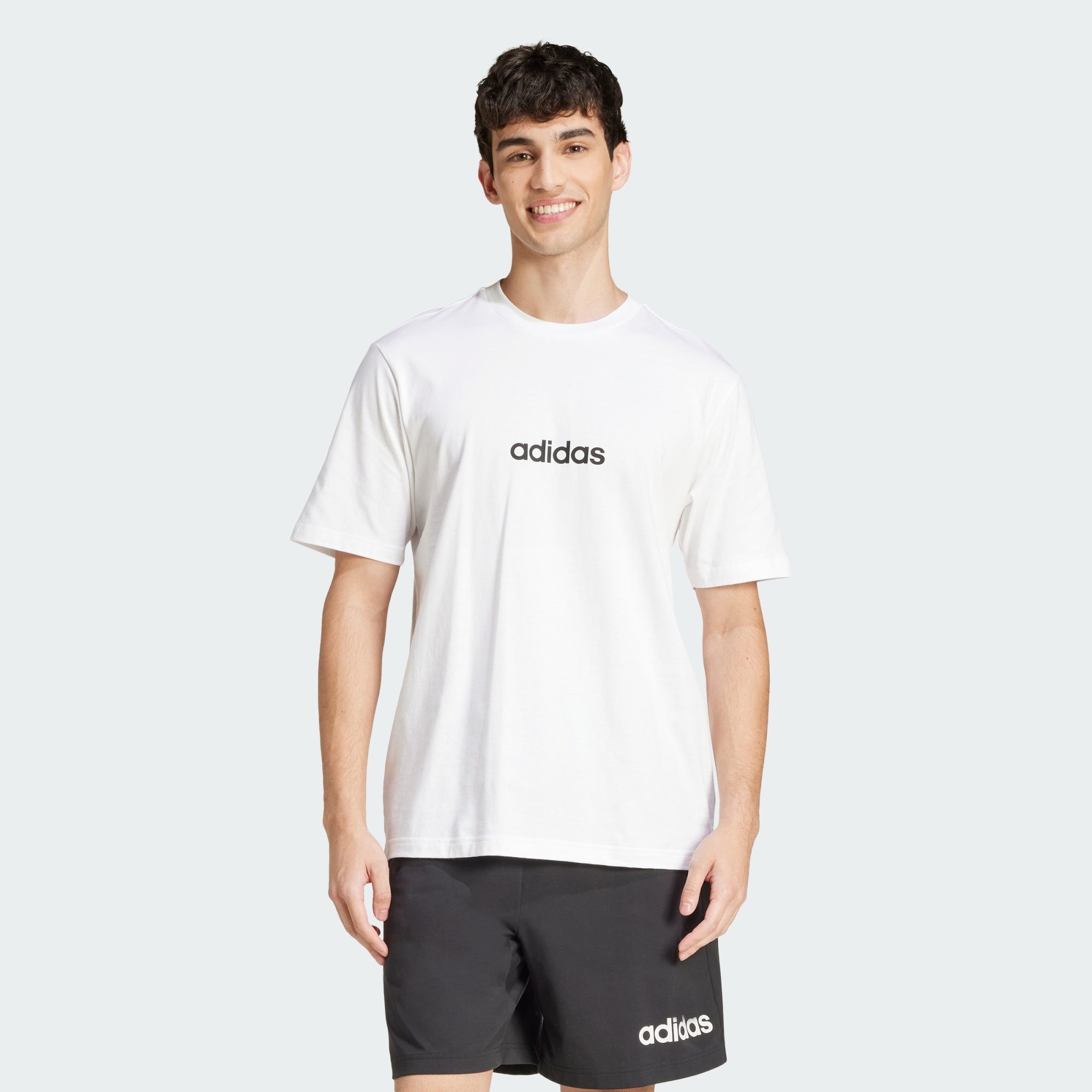 adidas Sportswear Poloshirt ESSENTIALS LINEAR SINGLE JERSEY T-SHIRT (1-tlg) günstig online kaufen