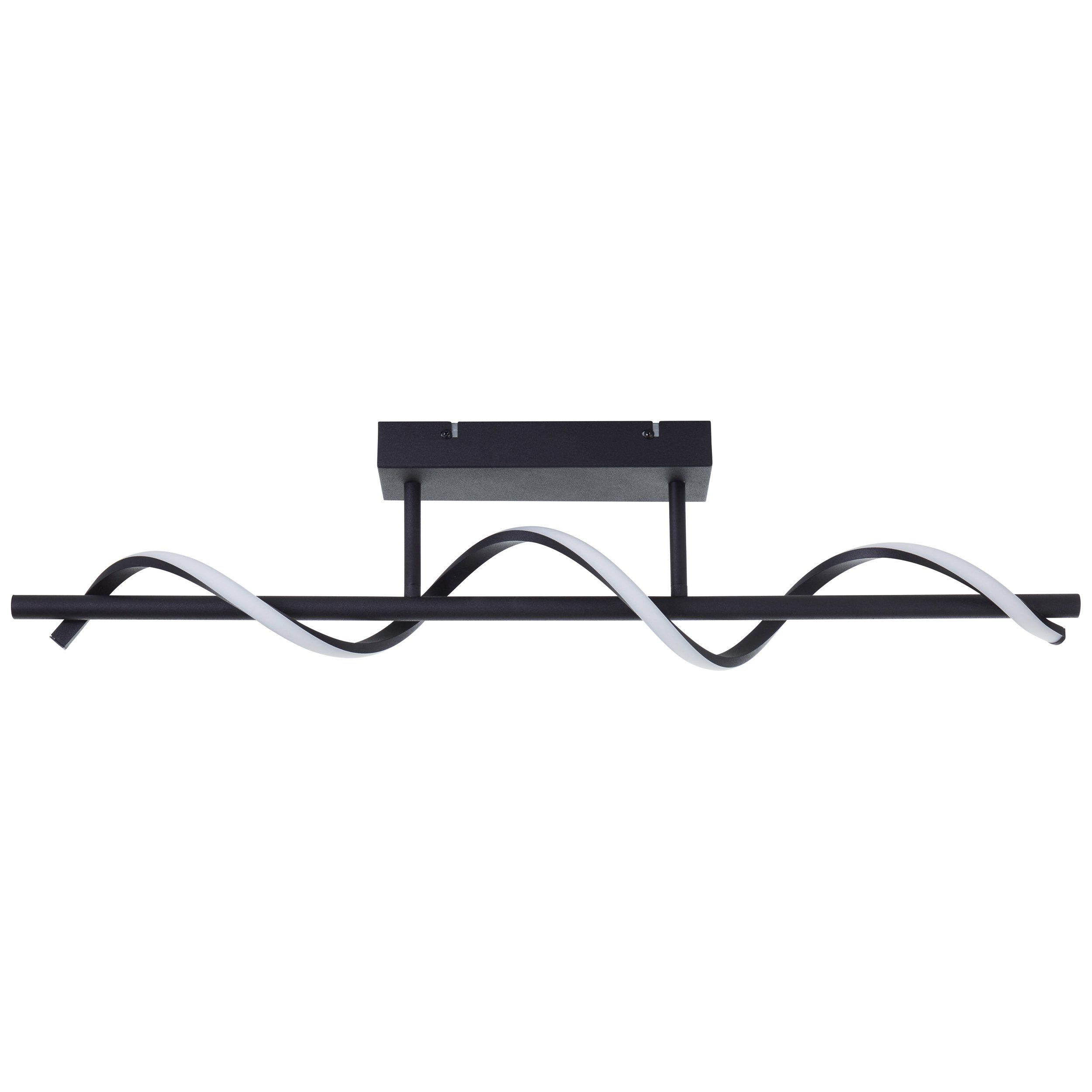 Brilliant LED Deckenleuchte Eunice, LED fest integriert, Neutralweiß, 80 cm Breite, 2600 lm, 4000 K, Metall, matt Schwarz