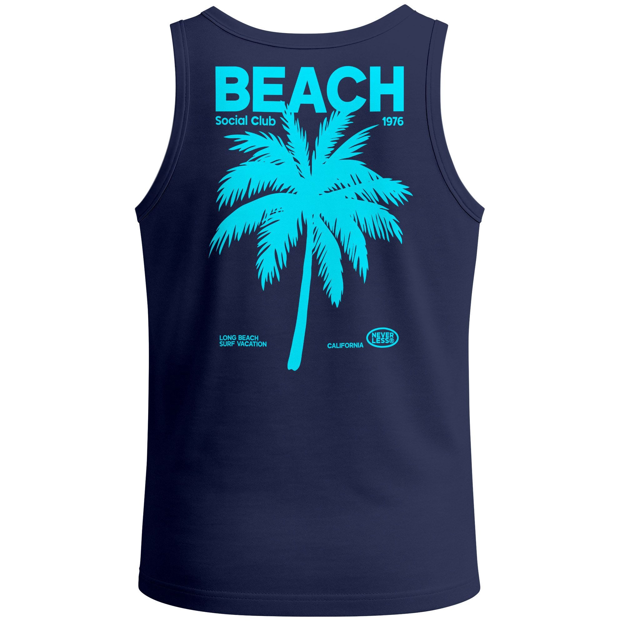 Tanktop Herren Tank-Top Backprint Beach Social Club Retro Sommer Shirt mit