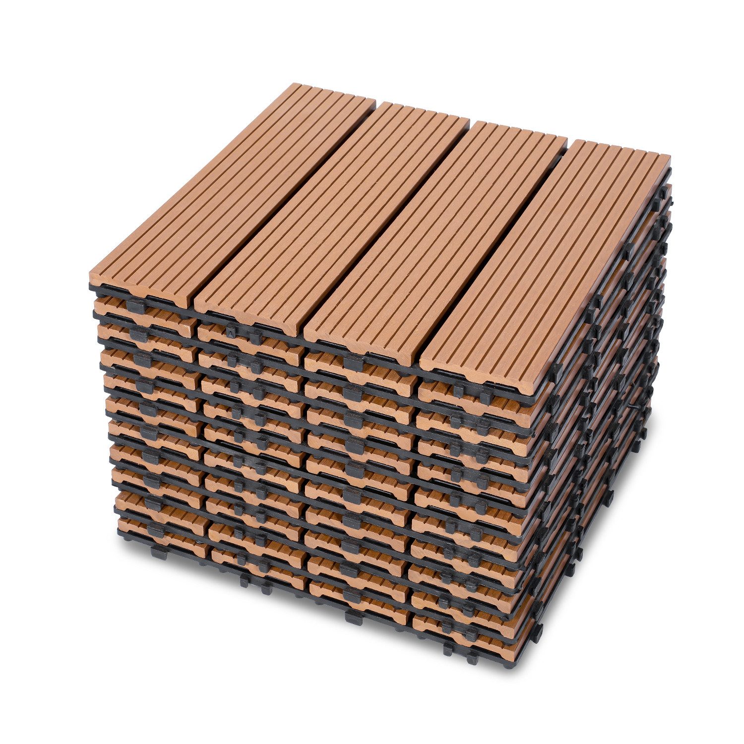 Clanmacy Holzfliesen Terrassenfliesen mit klicksystem für günstig online kaufen