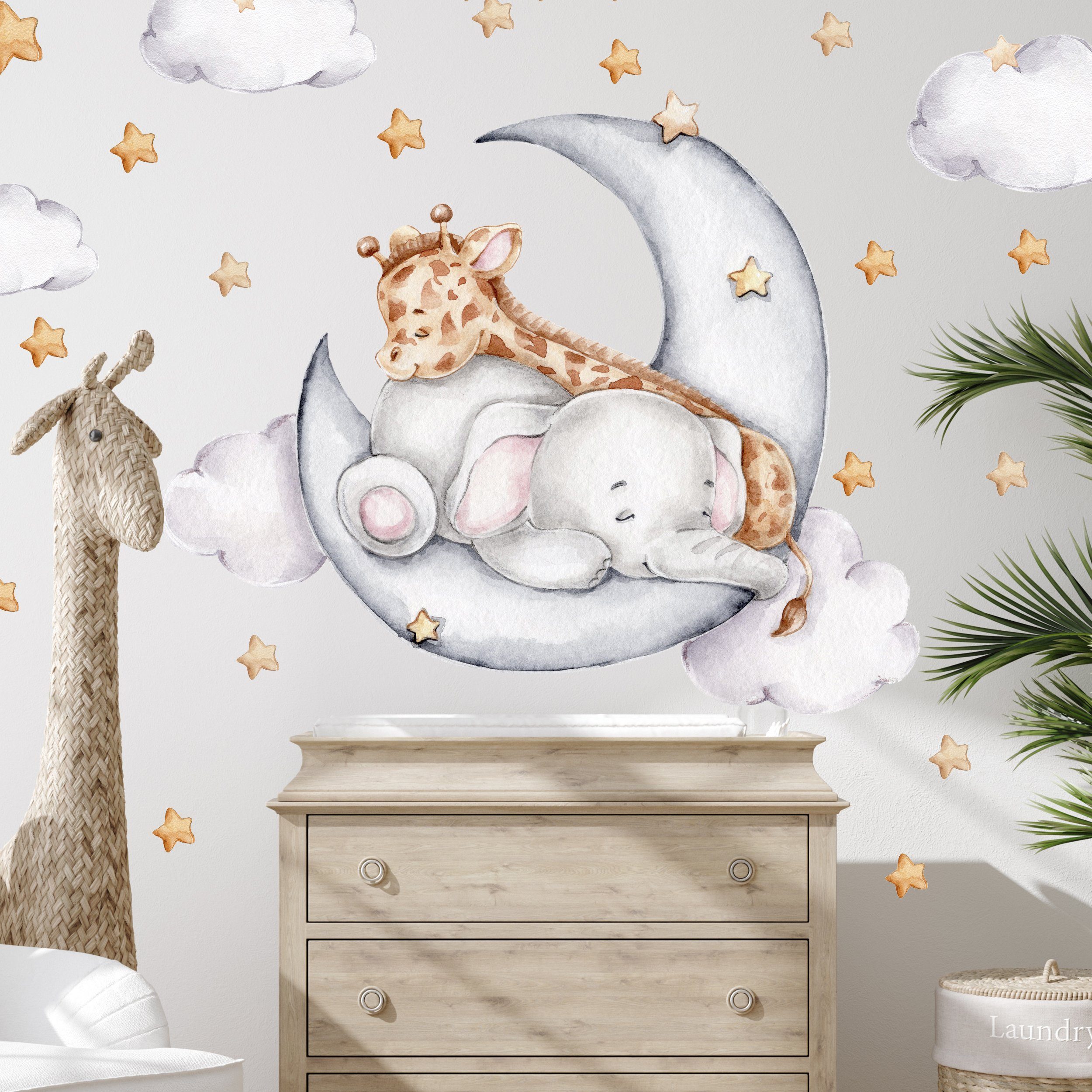 WANDKIND Wandtattoo Elefant und Giraffe auf günstig online kaufen