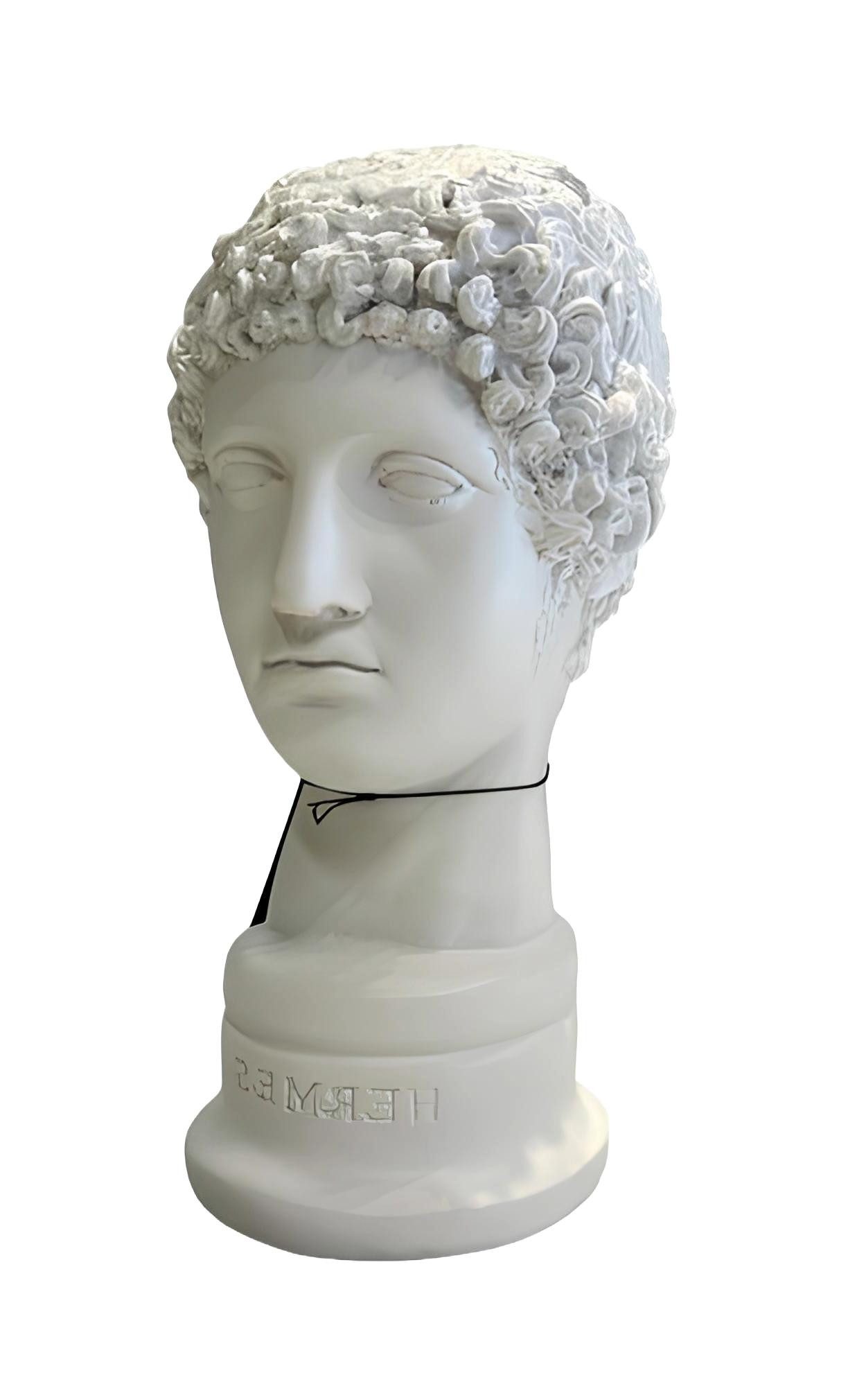 Xlmoebel Skulptur Weiße Hermes Design-Büste - Dekorative Skulpturfigur für Dekoration (Skulptur), Hergestellt in Europa