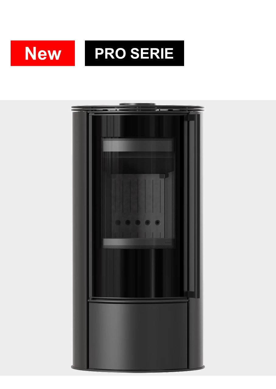 Kratki Kaminofen PRO Kaminofen aus Stahl ERIK 5,5 kW schwarze Verkleidung