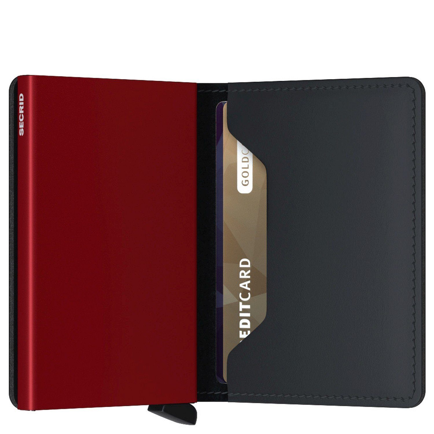 SECRID Geldbörse Matte - RFID cm (1-tlg) Slimwallet black-red Geldbörse 6.8