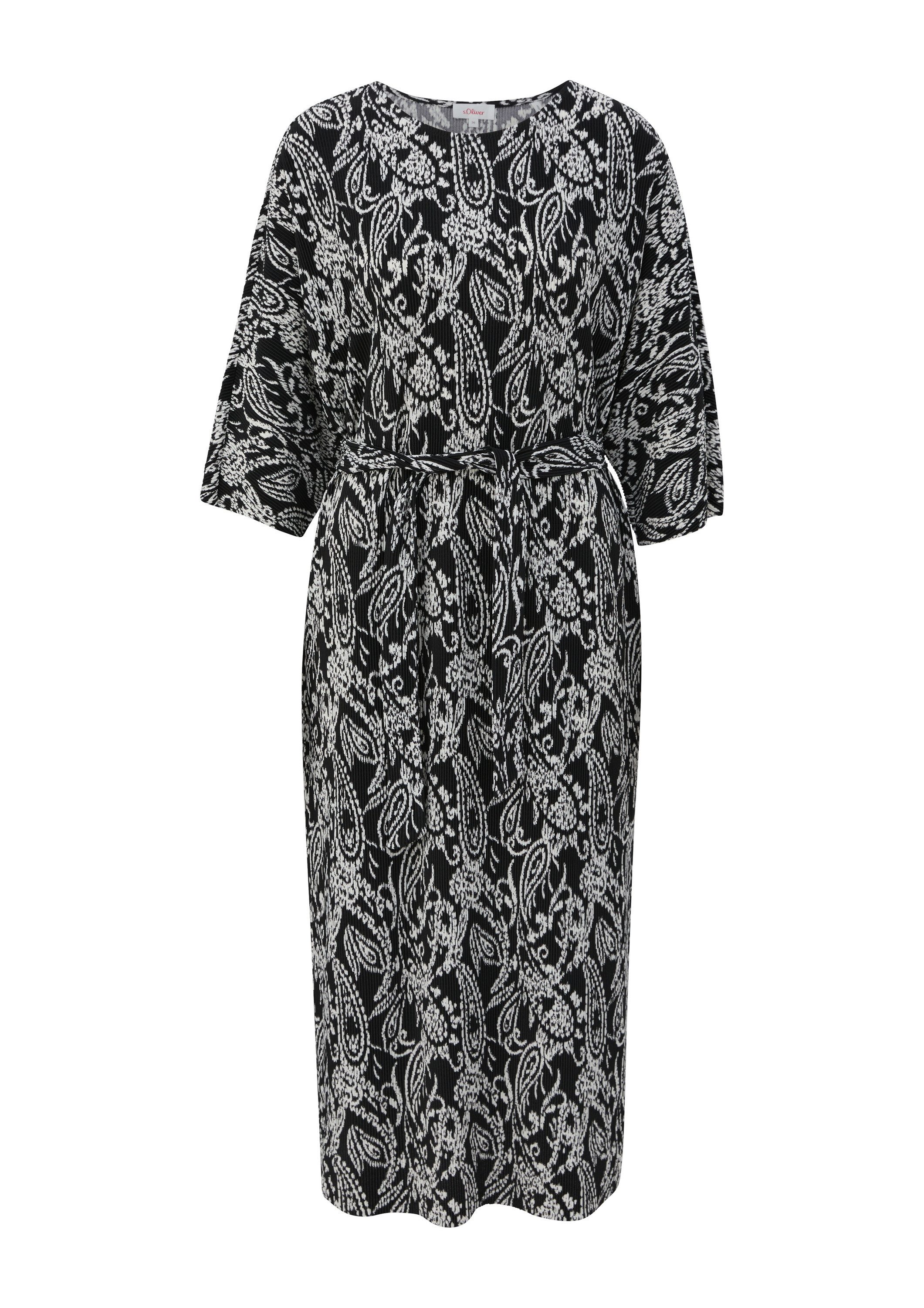 s.Oliver Midikleid Kleid Midi-Kleid mit Plisseefalten günstig online kaufen