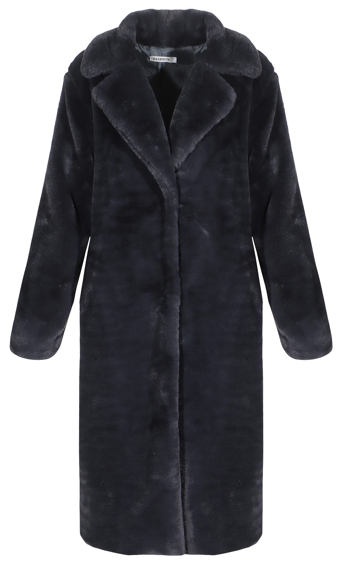 Fellimitatmantel Damen Fellimitatmantel softer Plüsch Mantel LONG COAT