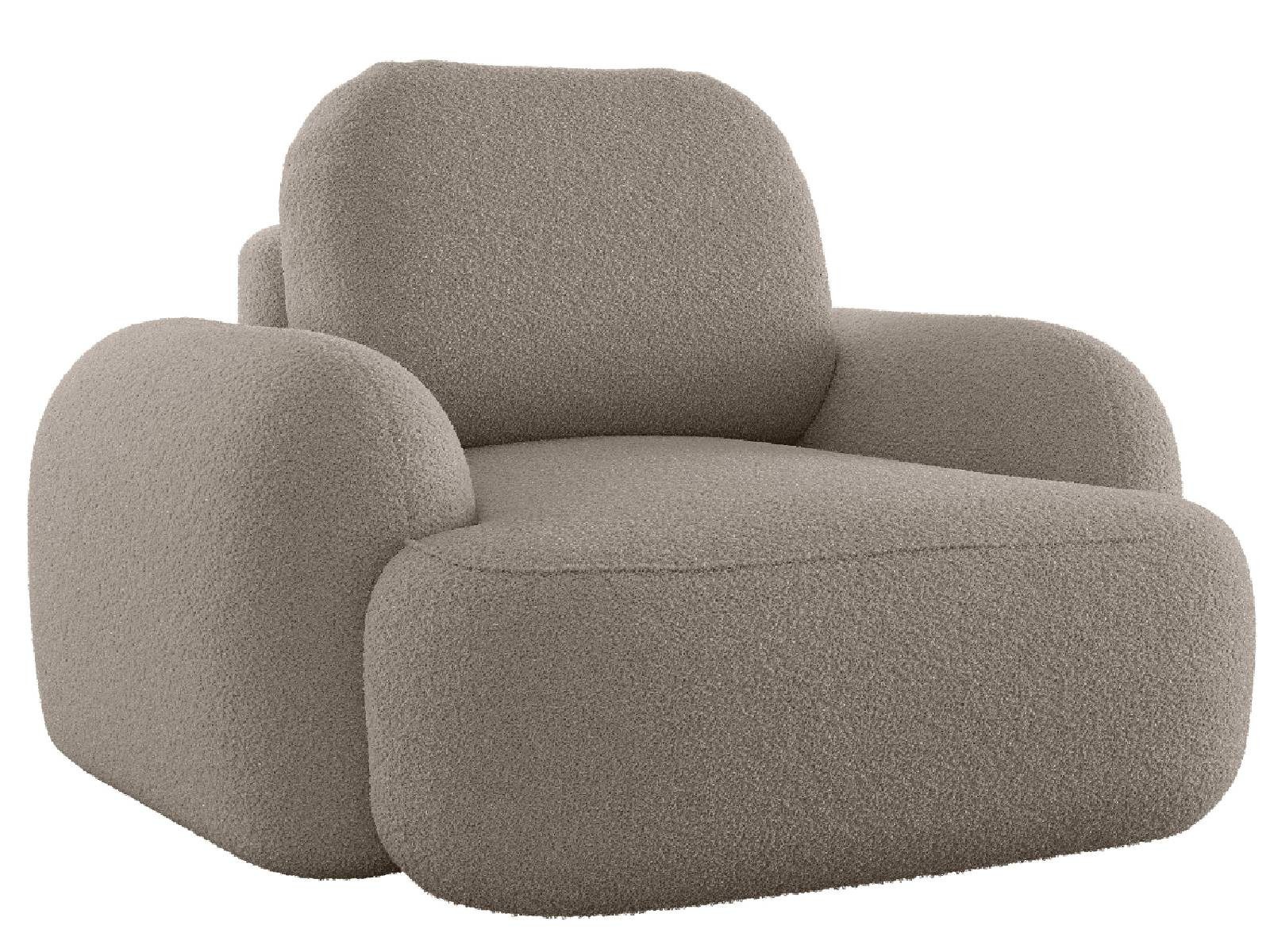 yourhouse24 Sessel Molly Boucle (Einzelsessel), Frei im Raum stellbar