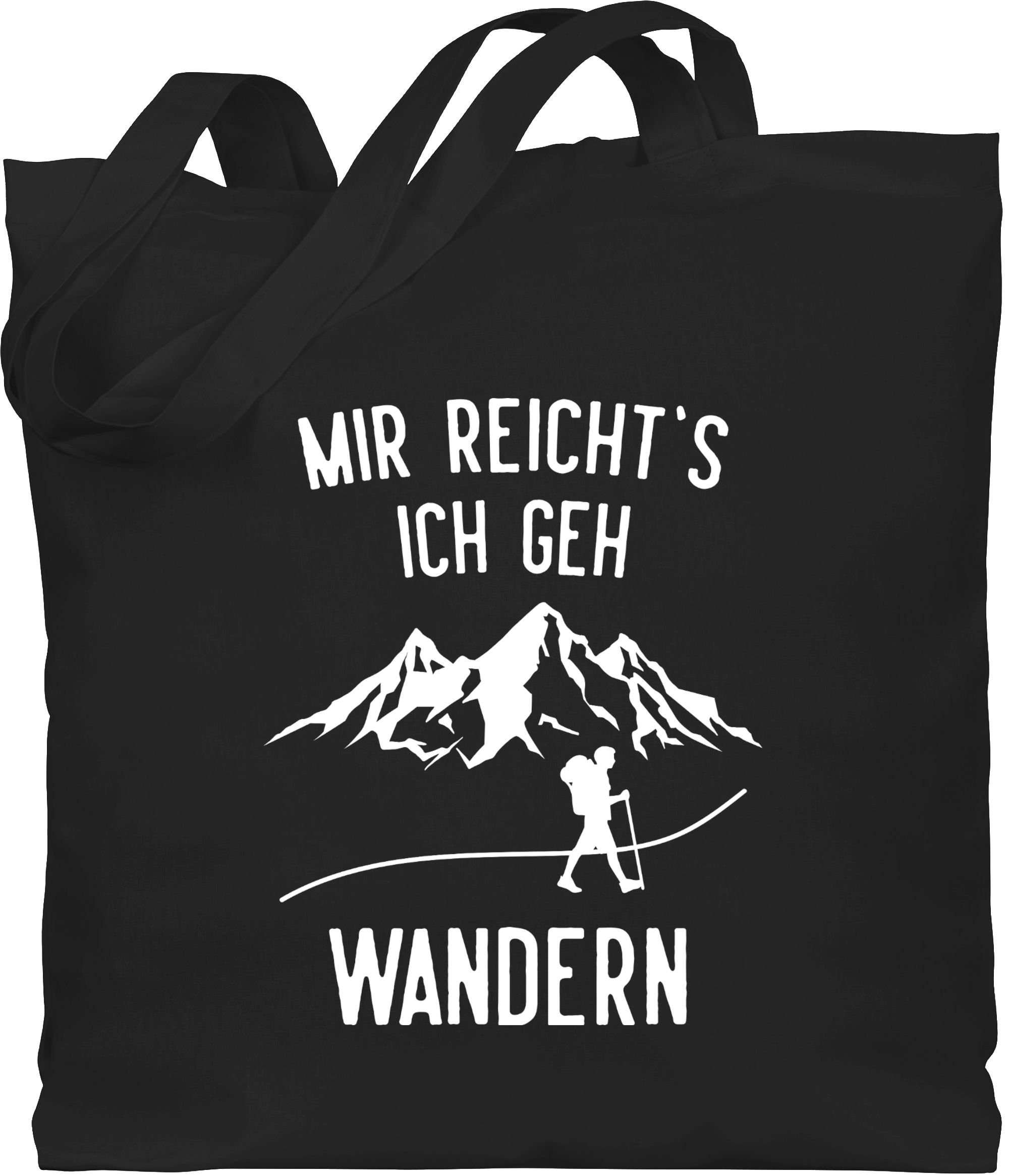 Shirtracer Umhängetasche Mir reichts ich geh wandern - Berge, Wandern Laufen Joggen Zubehör