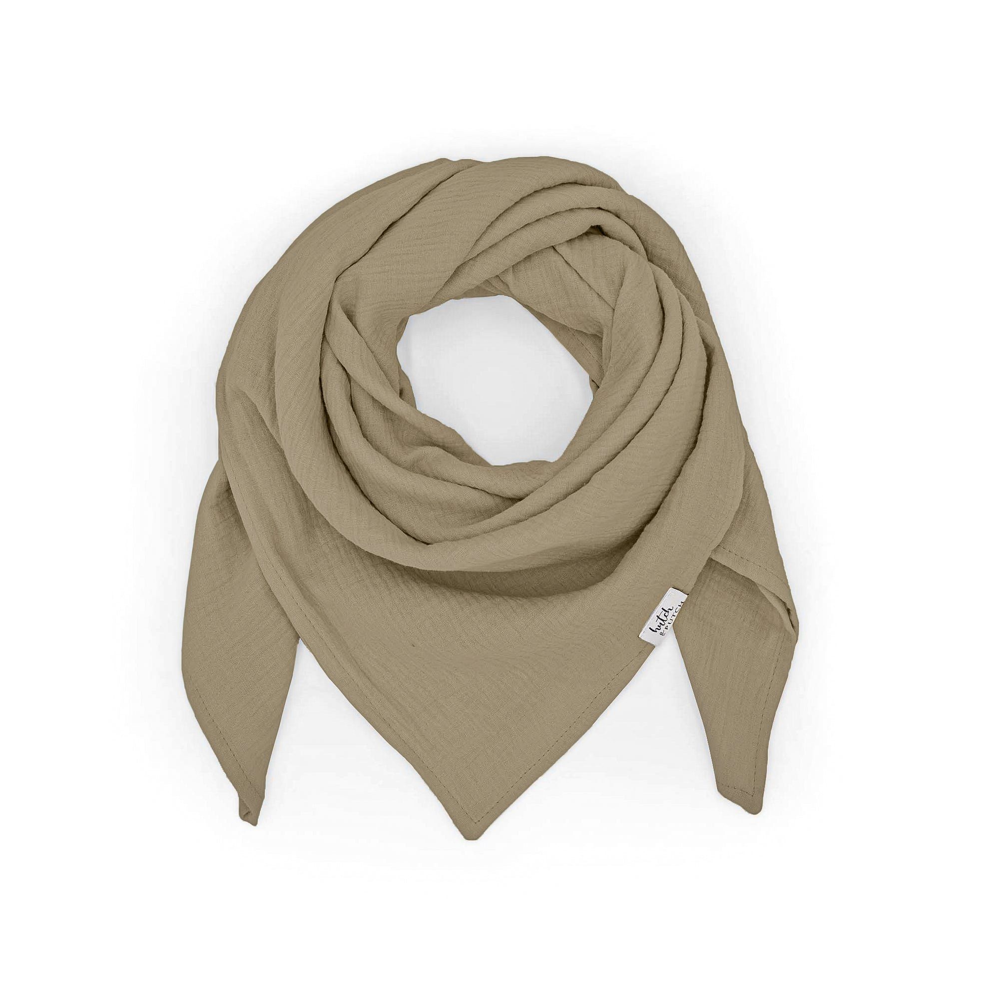 hutch&putch Musselin-Halstuch Erwachsene Halstuch Taupe •