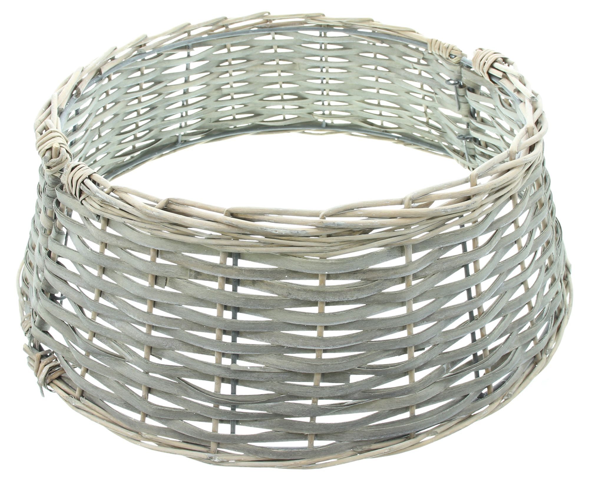 Dekoleidenschaft Weihnachtsbaumdecke Weihnachtsbaumring "Grey" aus Naturgeflecht, grau, Ø 55 cm, Kragen, Weihnachtsbaumrock, Weihnachtsbaumständer Verkleidung Abdeckung Hülle