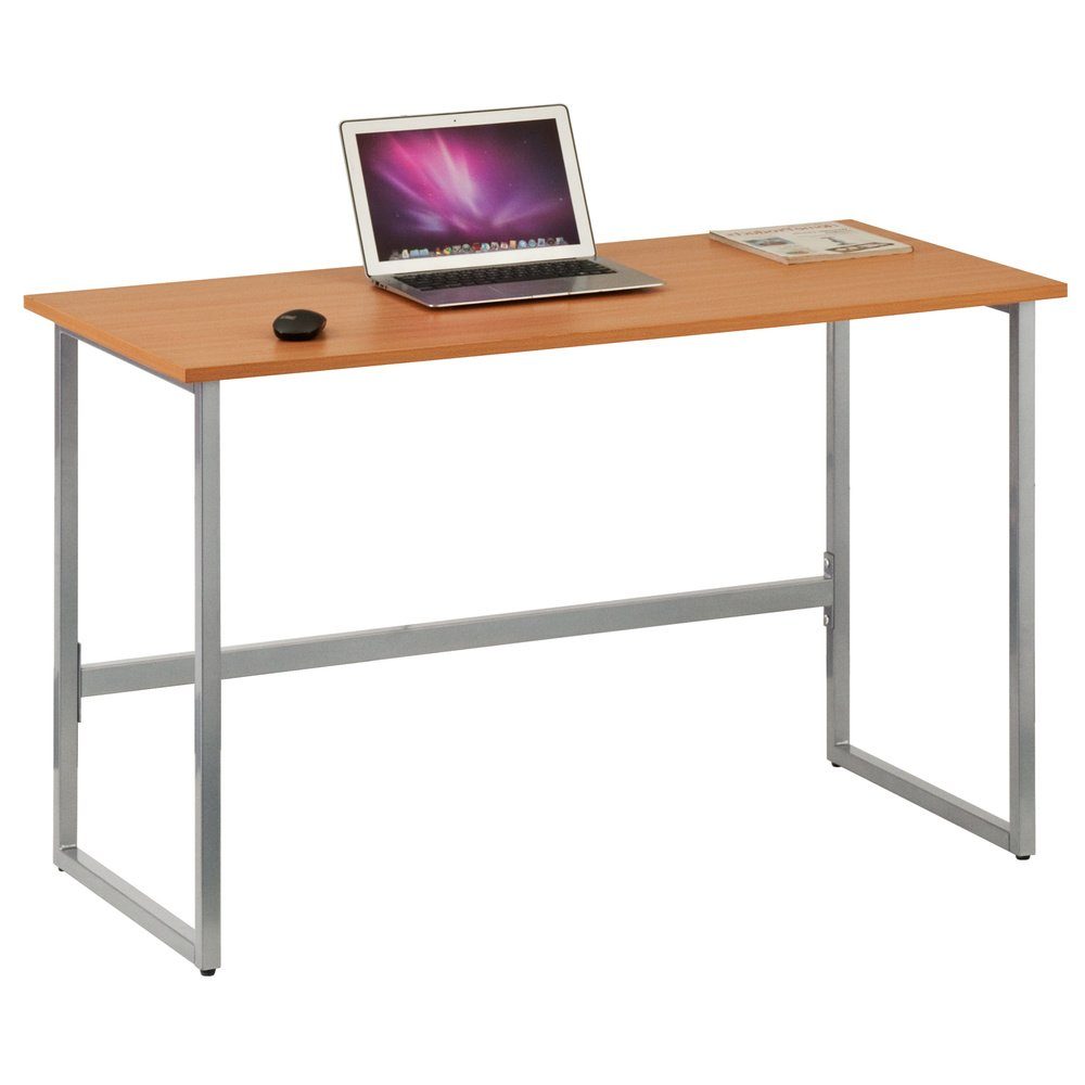 Computertisch St), hjh Schreibtisch Buche/Silber (1 WORKSPACE OFFICE St, 1 LIGHT Schreibtisch