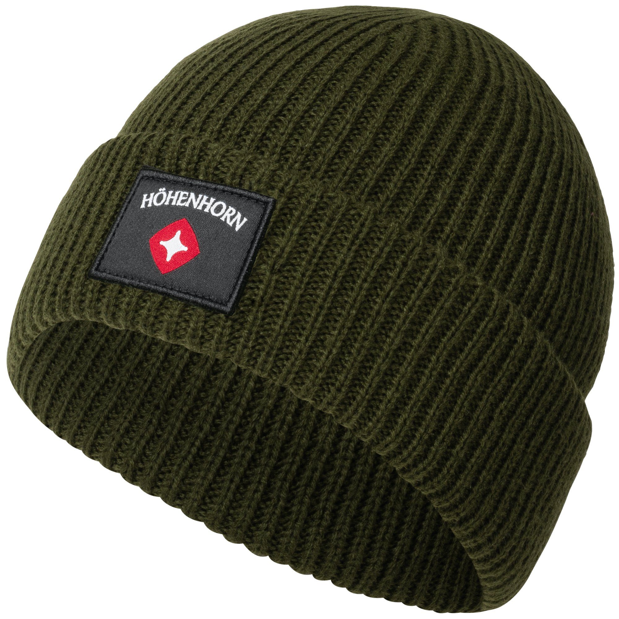 Höhenhorn Beanie Ronce Knitted Beanie Unisex Herren Damen Mütze Wintermütze Strickmütze Dunkelgrün