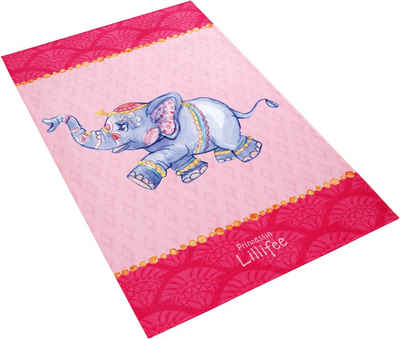 Kinderteppich »LI-112«, Prinzessin Lillifee, rechteckig, Höhe 6 mm, bedruckter Stoff, Motiv Elefant, weiche Microfaser, Kinderzimmer