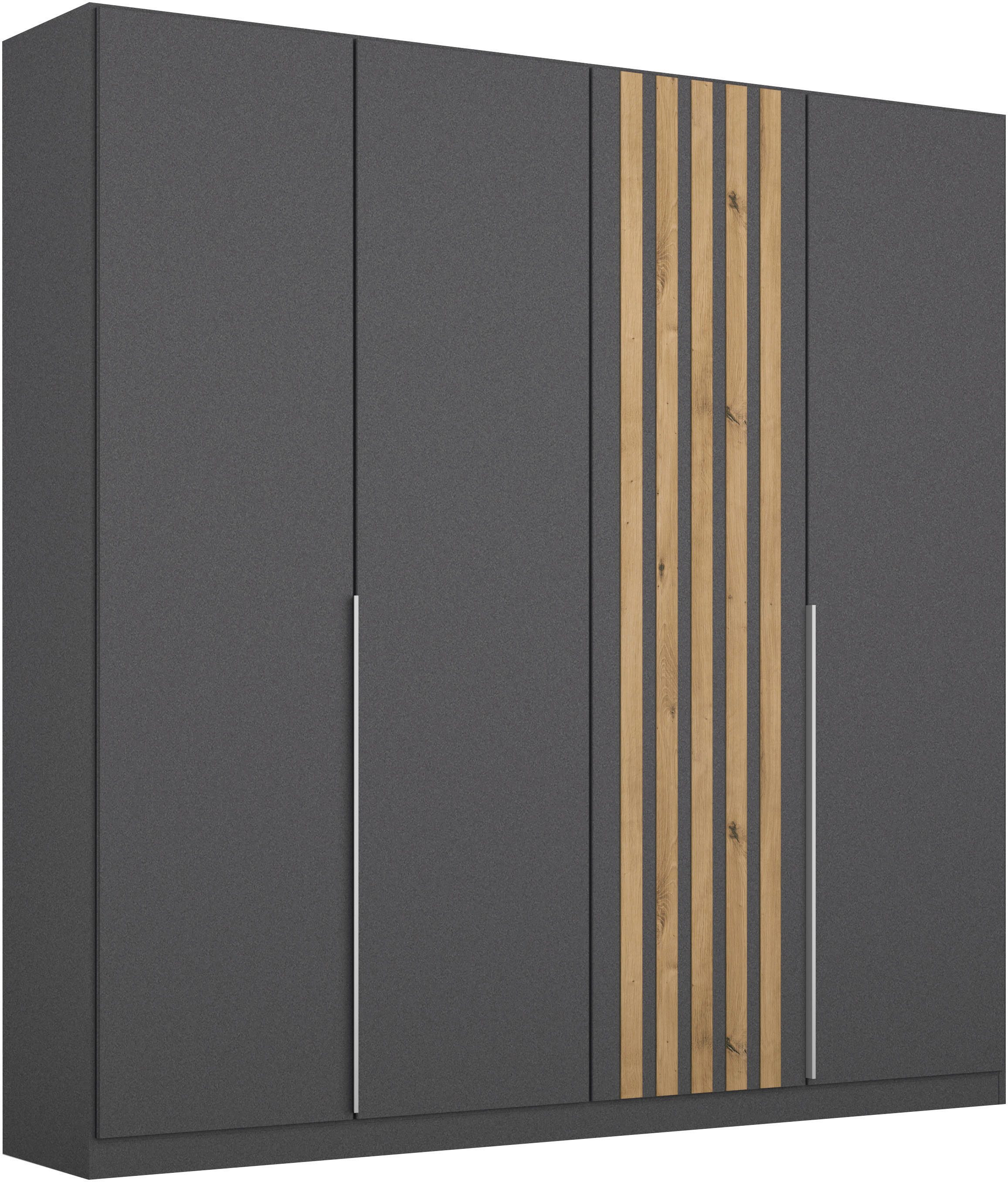 rauch Drehtürenschrank Kleiderschrank Schrank Garderobe Breiten 181/226/271 cm LAMELLA (3 verschiedene Ausstattungen BASIC/CLASSIC/PREMIUM (inkl. SOFT-CLOSE) elegante Lamellen-Auflage in 3D Akustikpaneel Optik MADE IN GERMANY