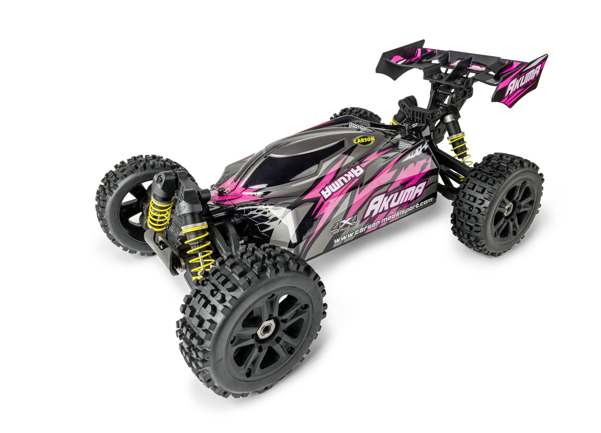 CARSON RC-Buggy Carson 1:8 Akuma Brushless RC Buggy 4WD 100% RTR Set pink
