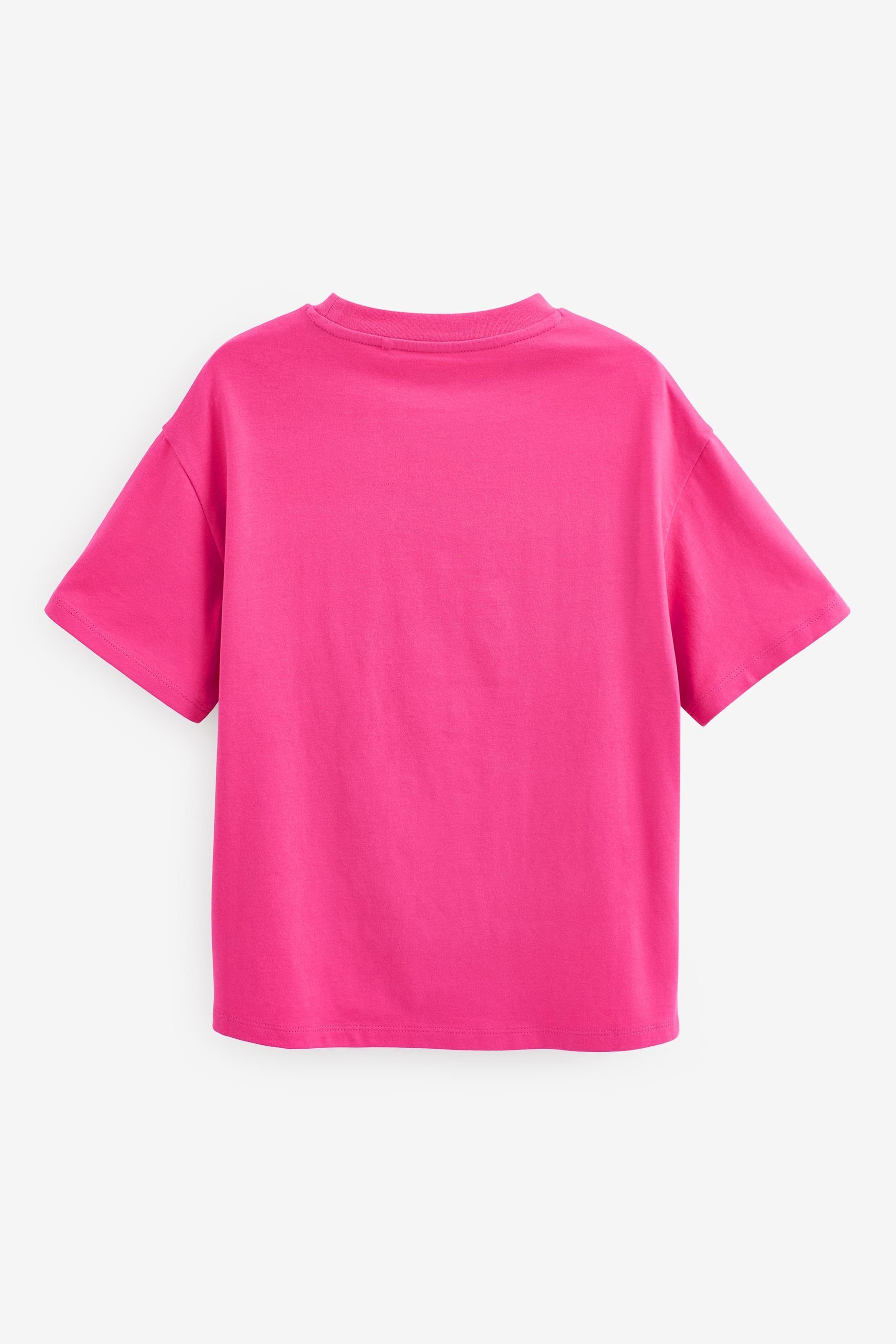 Next T-Shirt Oversize-T-Shirt mit Girl Pink Vibes Grafikprint (1-tlg) Cool