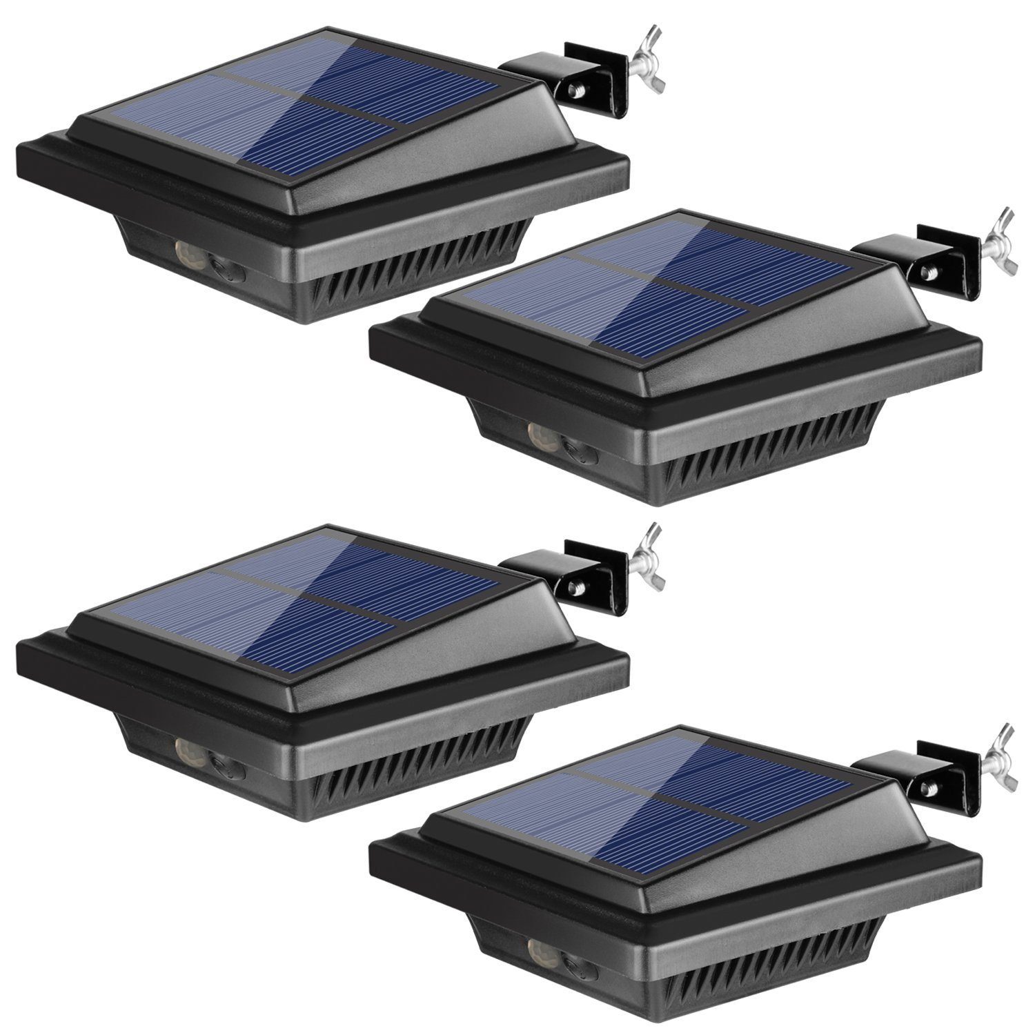 4Stk.40LED Dachrinnenleuchte Solarleuchte, Home Bewegungsmelder safety LED