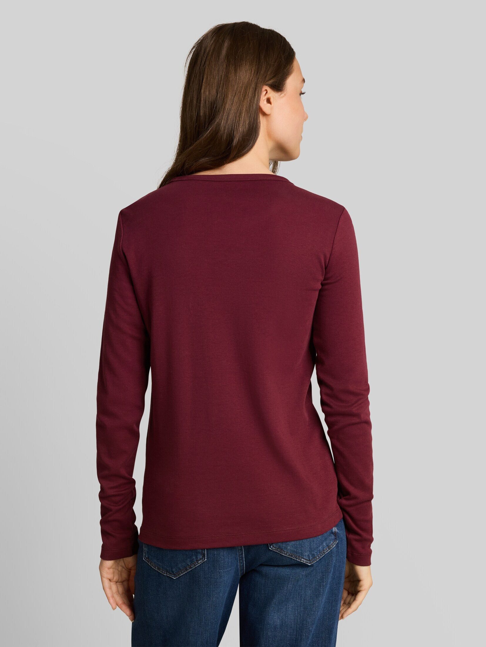 TOM TAILOR Langarmshirt T-Shirt (im Einserpack) Basic Langarmshirt aus Baumwolle