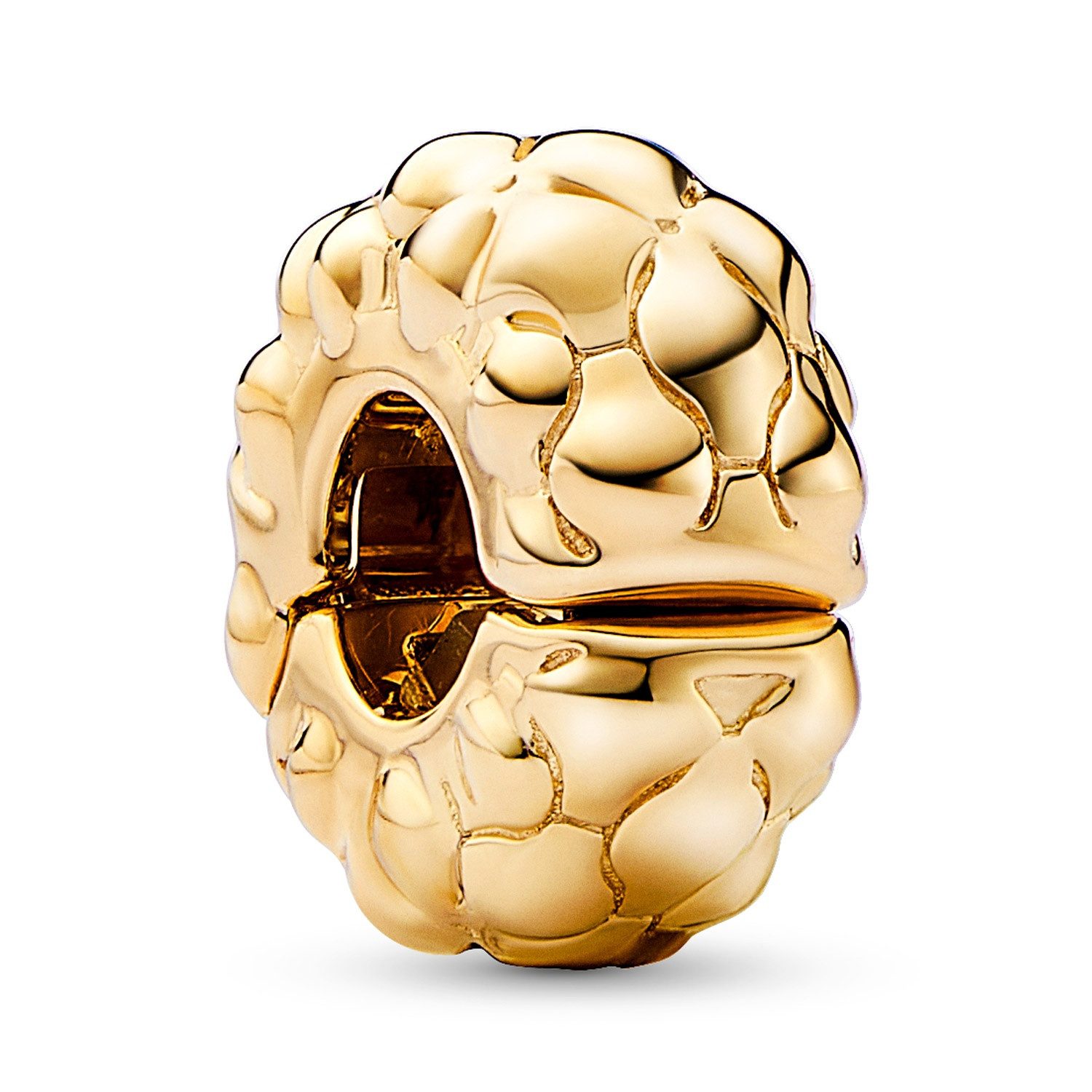 Pandora Runder Anhänger Clip-Charm Bead Goldfarben