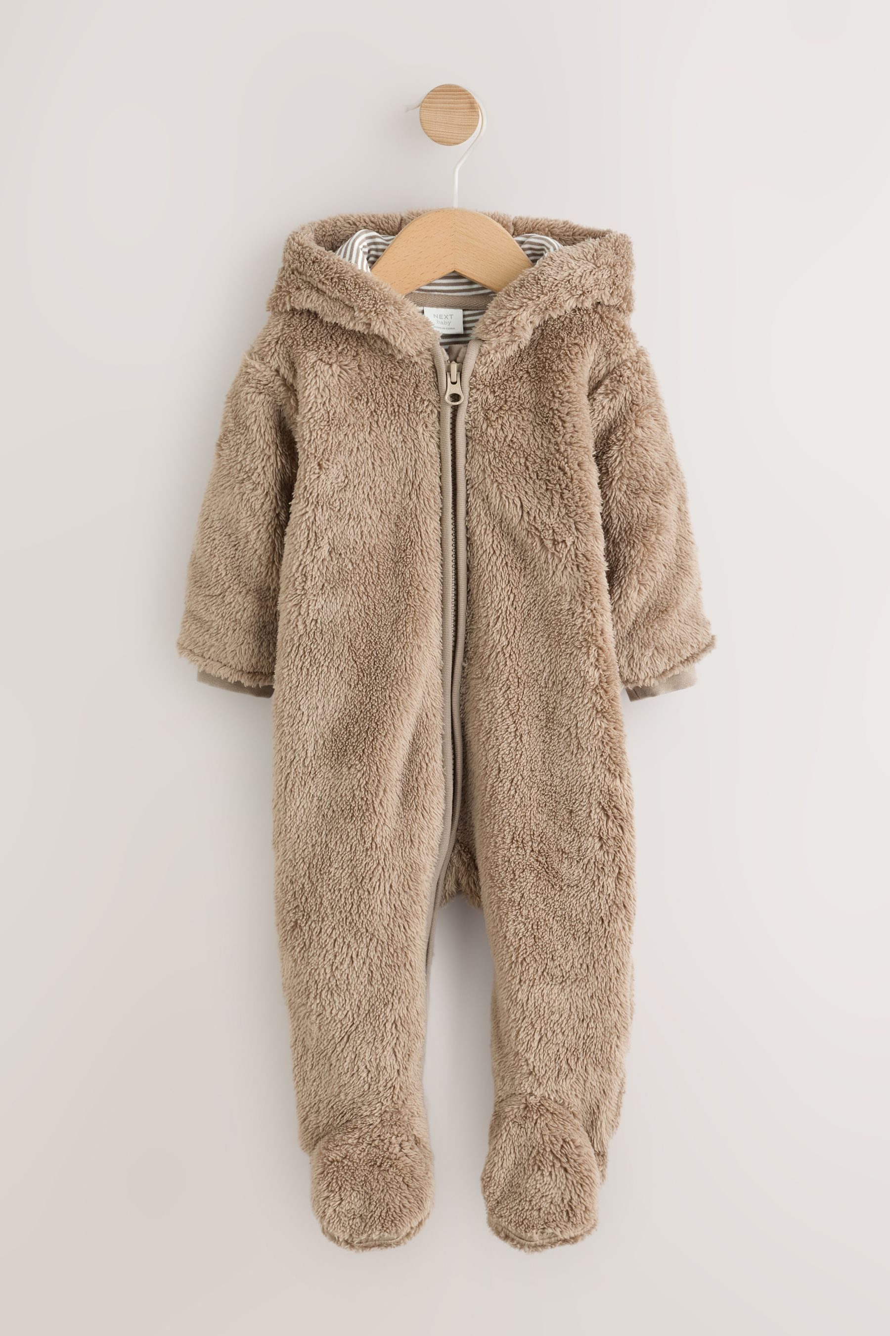 Next Fleeceoverall Gesteppter Baby-Einteiler mit Kapuze aus Polyamid (1-tlg)