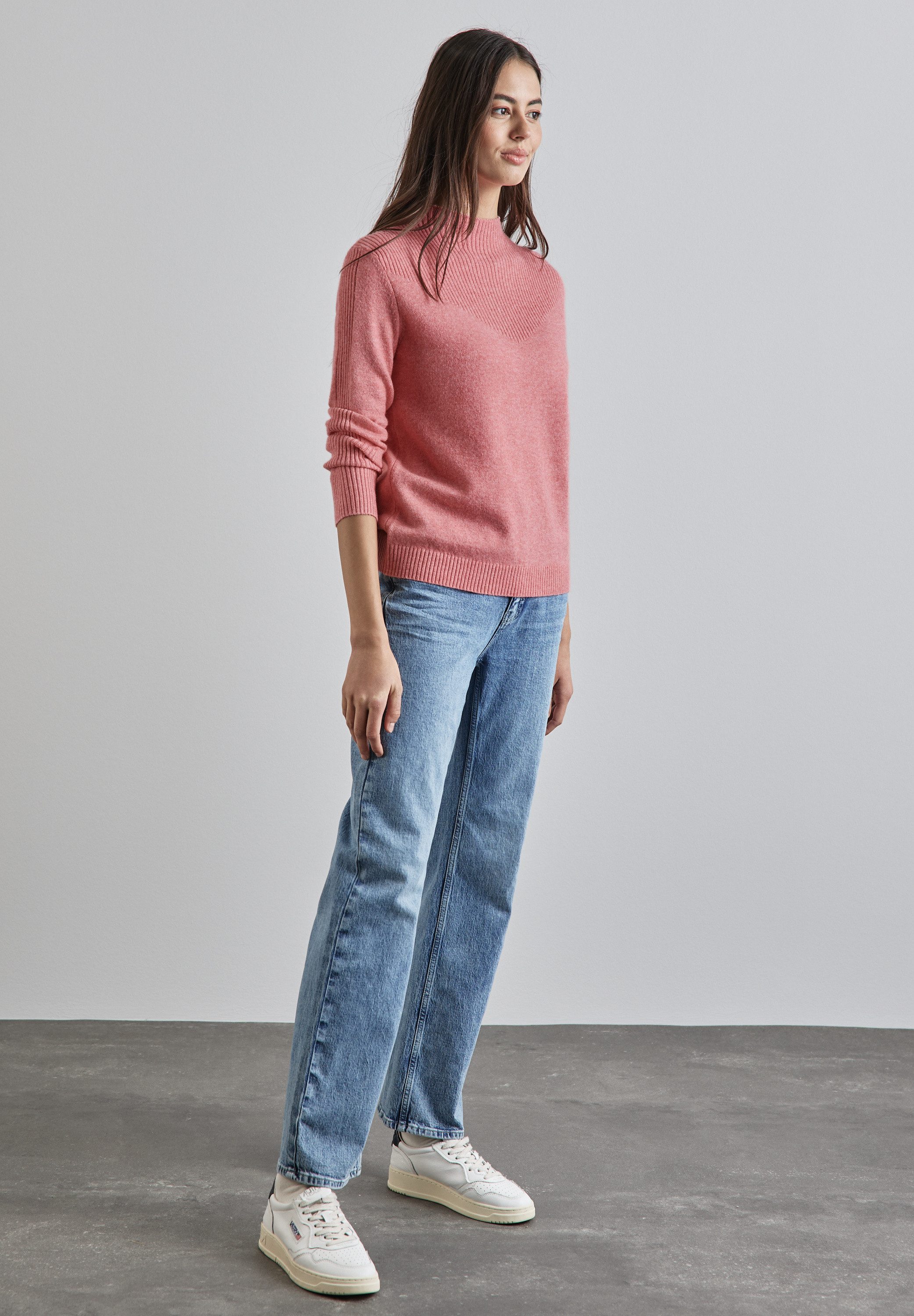 STREET ONE Strickpullover mit Stehkragen