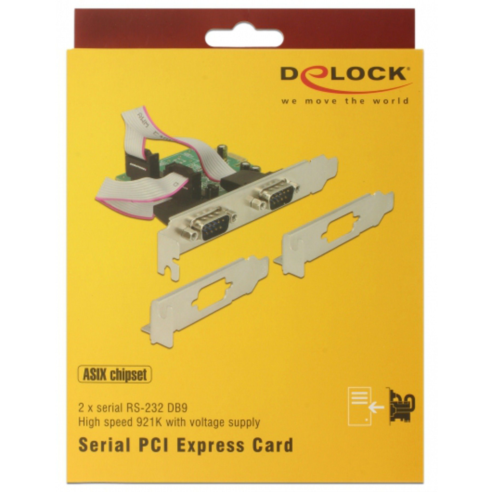 DeLOCK PCI Express Karte > 2 x Seriell RS-232 High Mainboard
