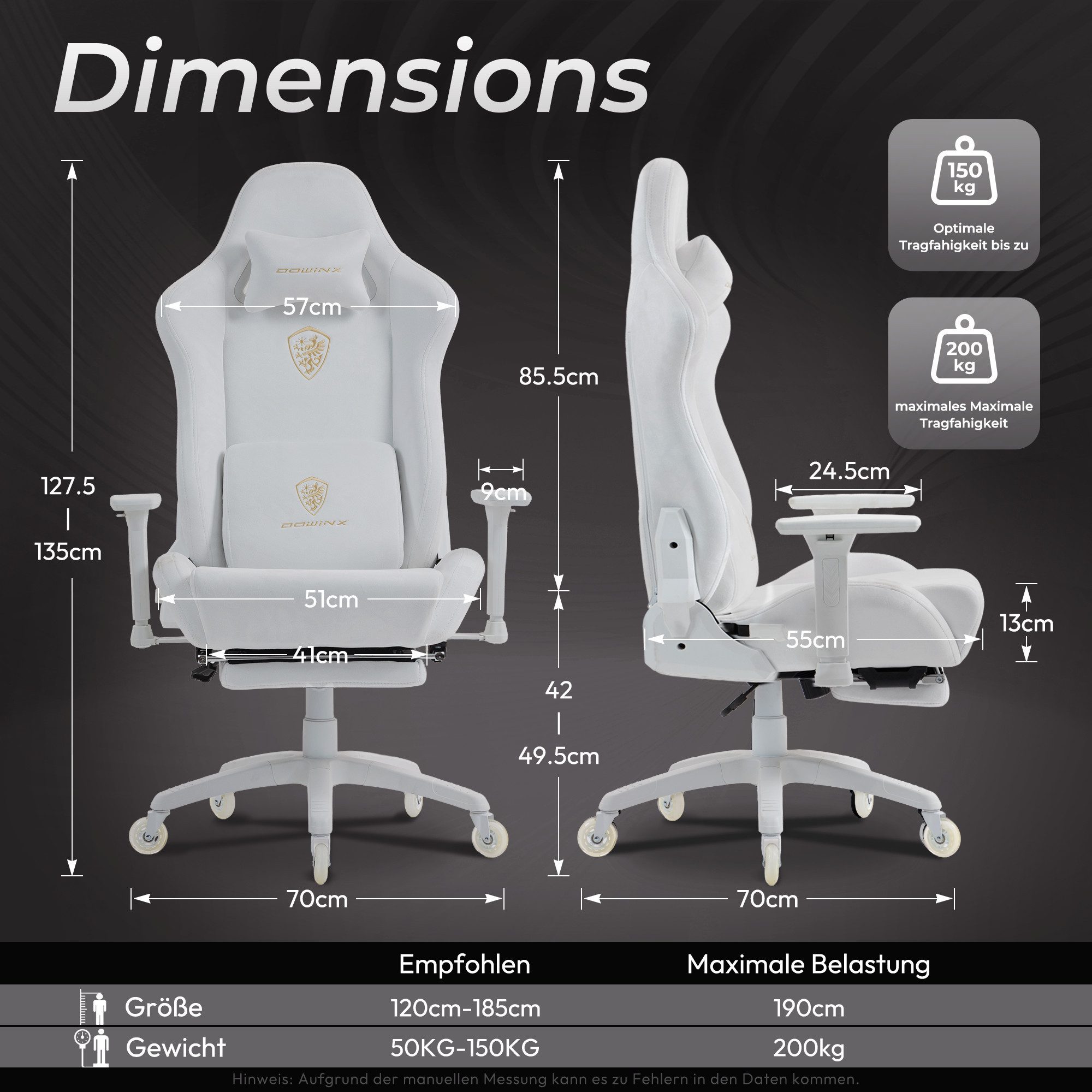 Dowinx Gaming-Stuhl Atmungsaktiver und Ergonomischer Bürostuhl aus Mikrofas günstig online kaufen