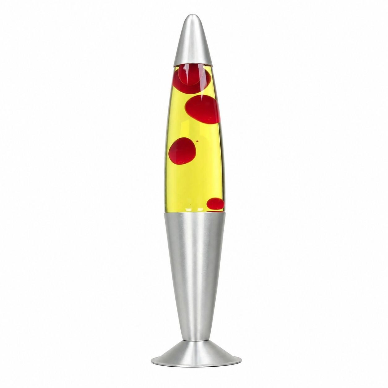 Licht-Erlebnisse Lavalampe JENNY, Warmweiß, Retro Lampe Rot Gelb Party Licht Tischleuchte