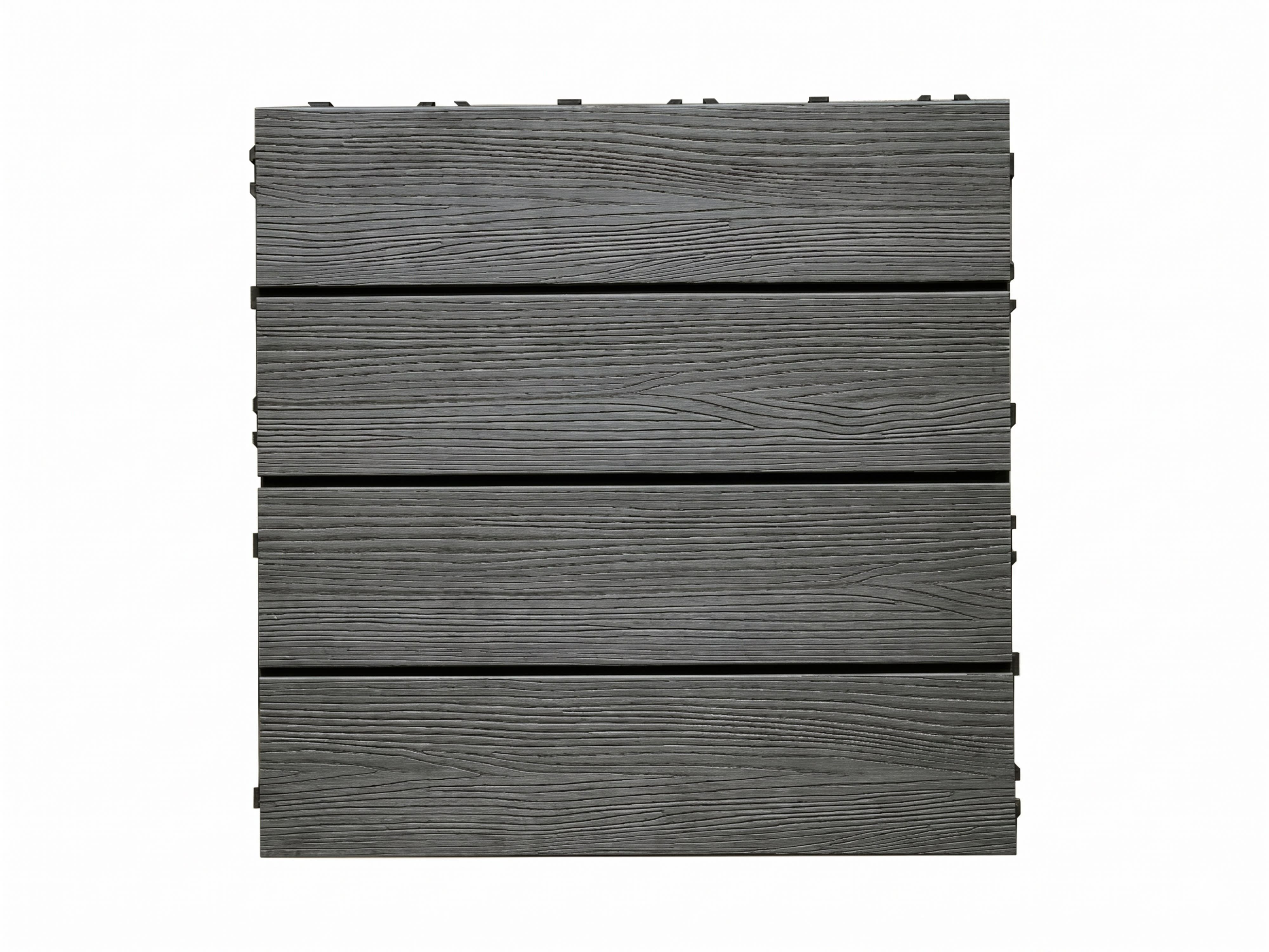 Outgarden Terrassenplatte WPC-Fliese Holzoptik Silver Grau, WPC 40x40, Grau