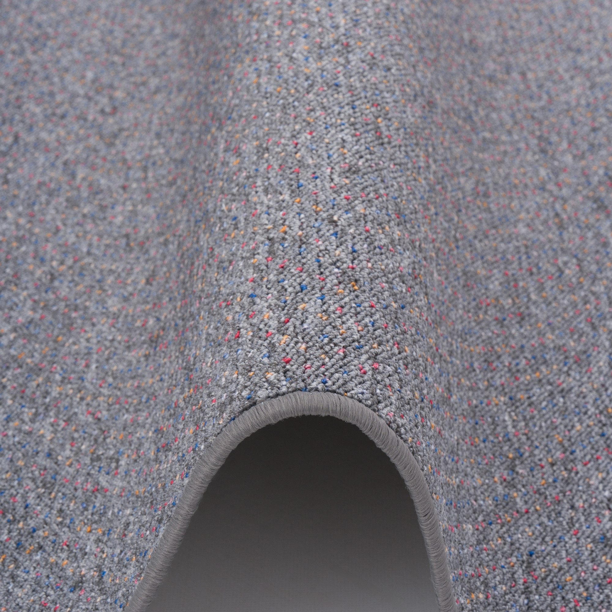 Snapstyle Veloursteppich Schlingen Teppich Alma Meliert Rund, Rund, Höhe: 8 mm