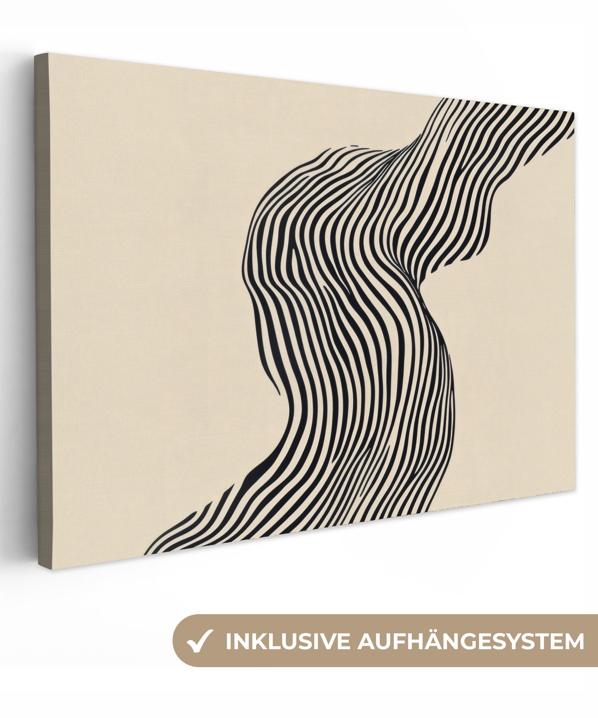 OneMillionCanvasses® Leinwandbild Gewellt - Linien - günstig online kaufen