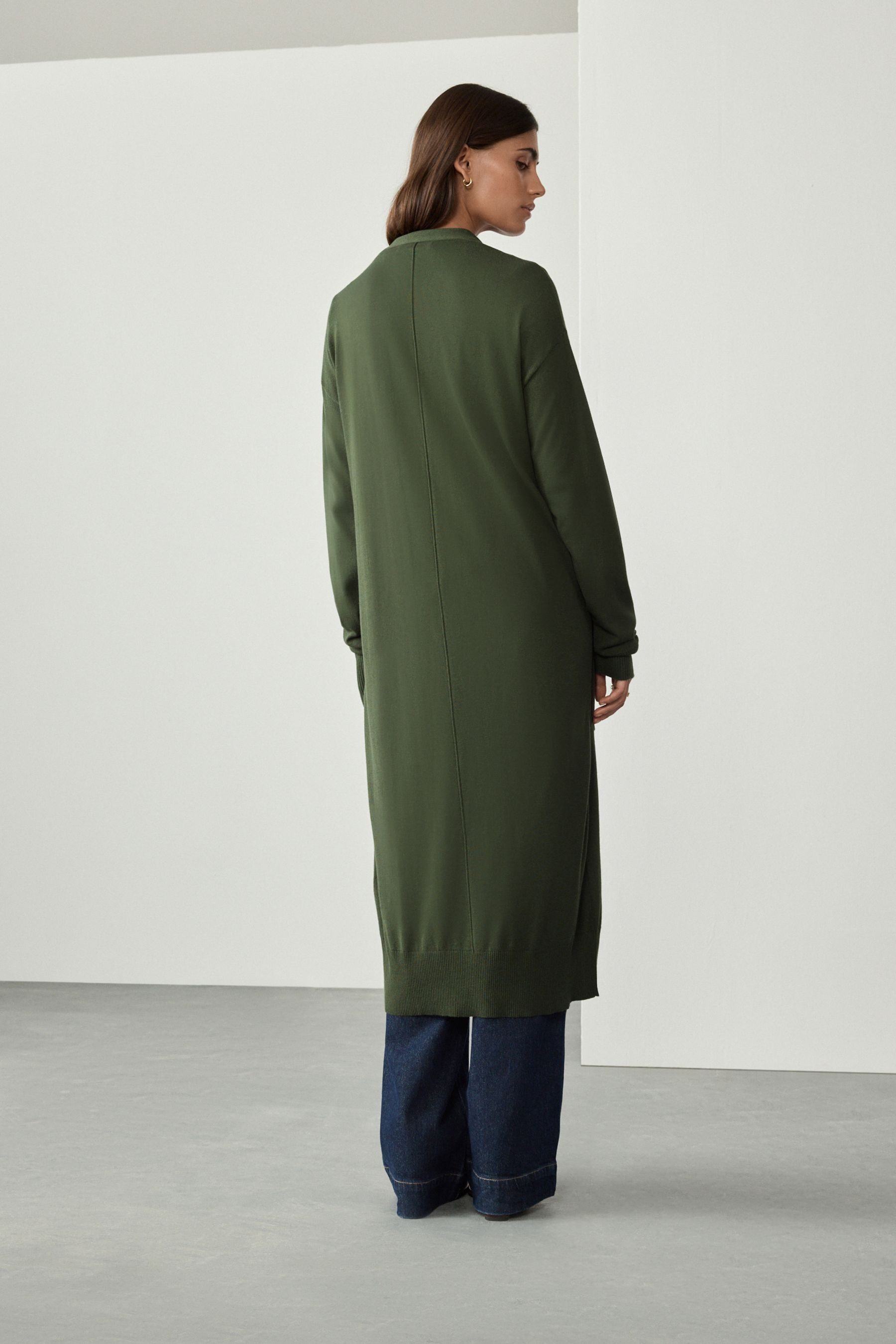 Next Strickjacke Lange, weiche Strickjacke mit Baumwollanteil (1-tlg) günstig online kaufen