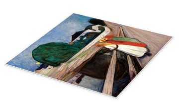 Posterlounge Poster Edvard Munch, Mädchen auf der Brücke, Malerei