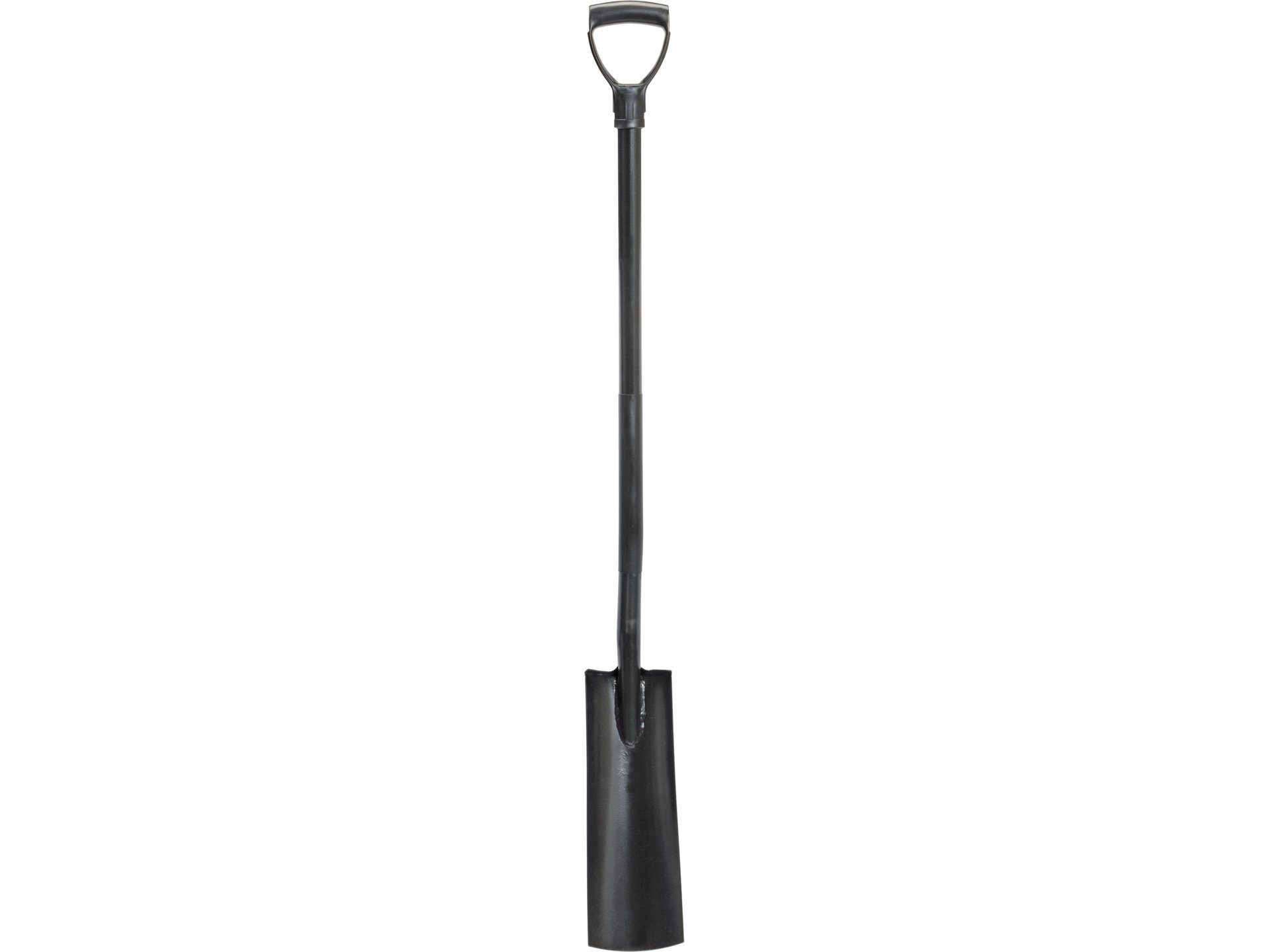 TRIZERATOP Spaten Drainagespaten mit Gummigriff, Stahl, 13,3 cm, stabil
