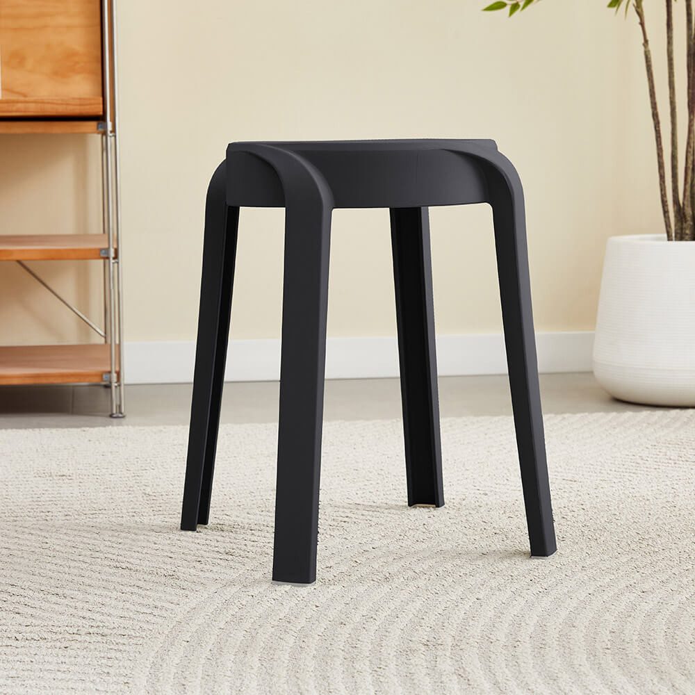 HOME DELUXE Hocker Stapelhocker NIVO (2 St), Esszimmerhocker, Fußhocker, Rund