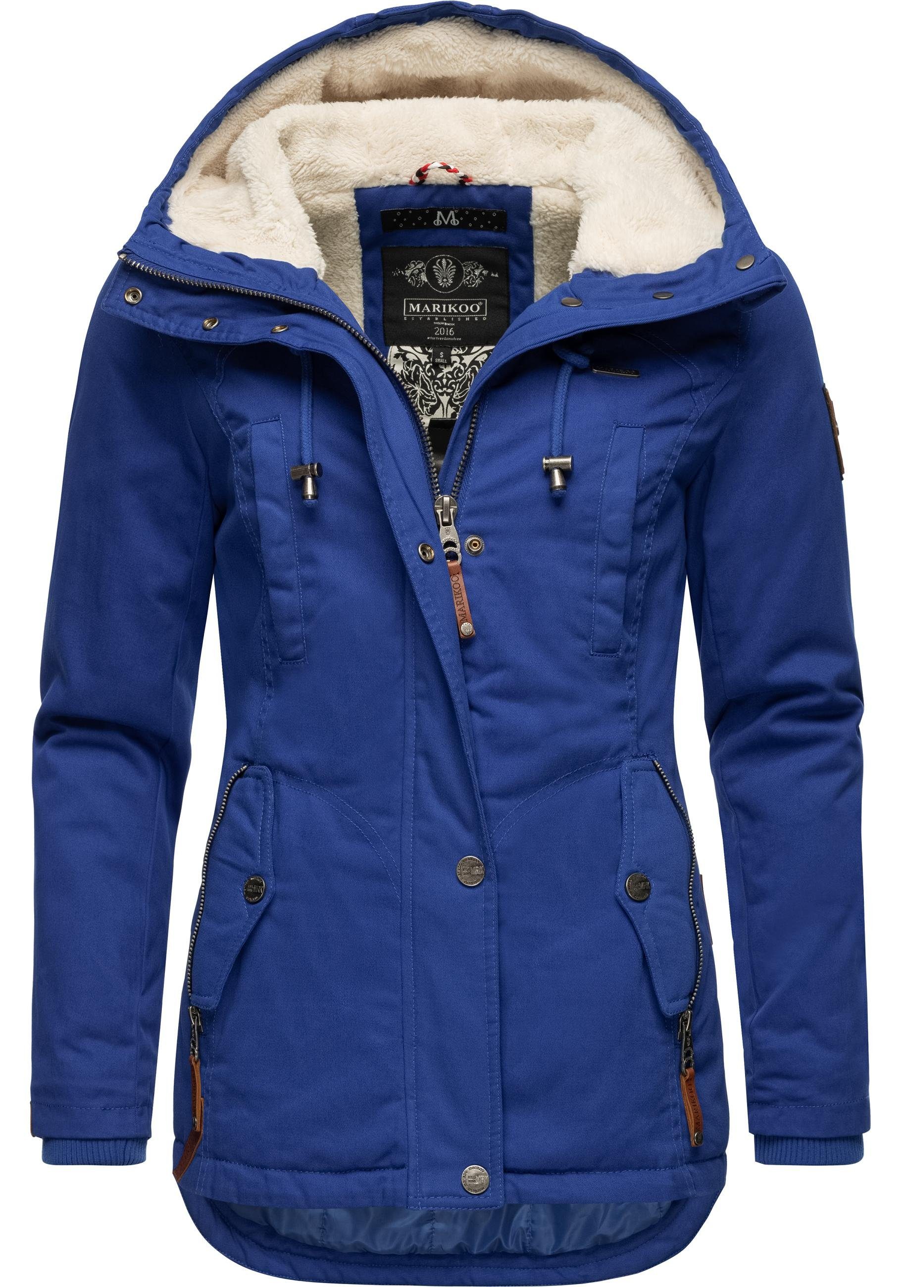 Marikoo Winterjacke Bikoo sportliche Damen Outdoor Baumwolljacke mit Kapuze günstig online kaufen