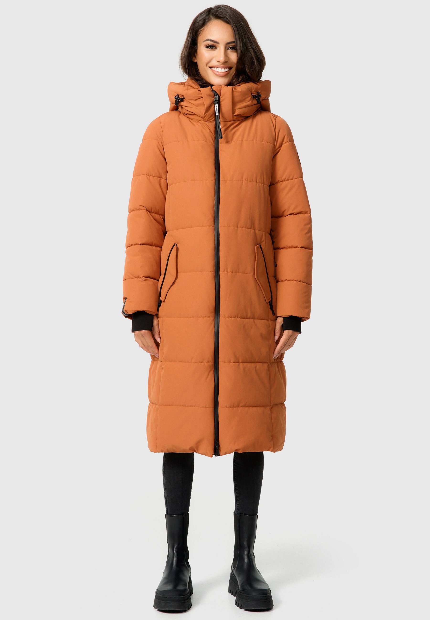 Marikoo Mantel Steppjacke Winter Cinnamon Zuraraa langer XVI gesteppt Rusty