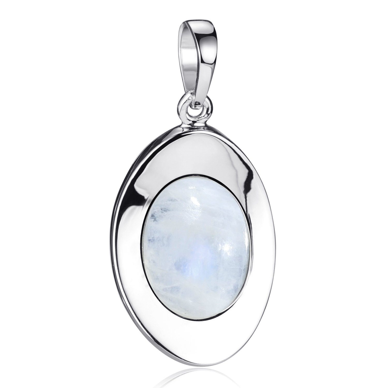 Materia Kettenanhänger Damen Silber Mondstein Weiß günstig online kaufen