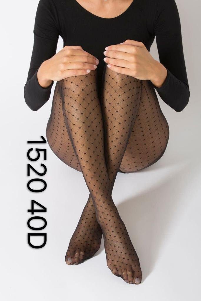 COFI Sie sexy in Collant ein Leggings für Damen Optik DEN 40 Strumpfhose Schwarz Frauen Setzen Muster Moda, Statement Strumpfhose 1453