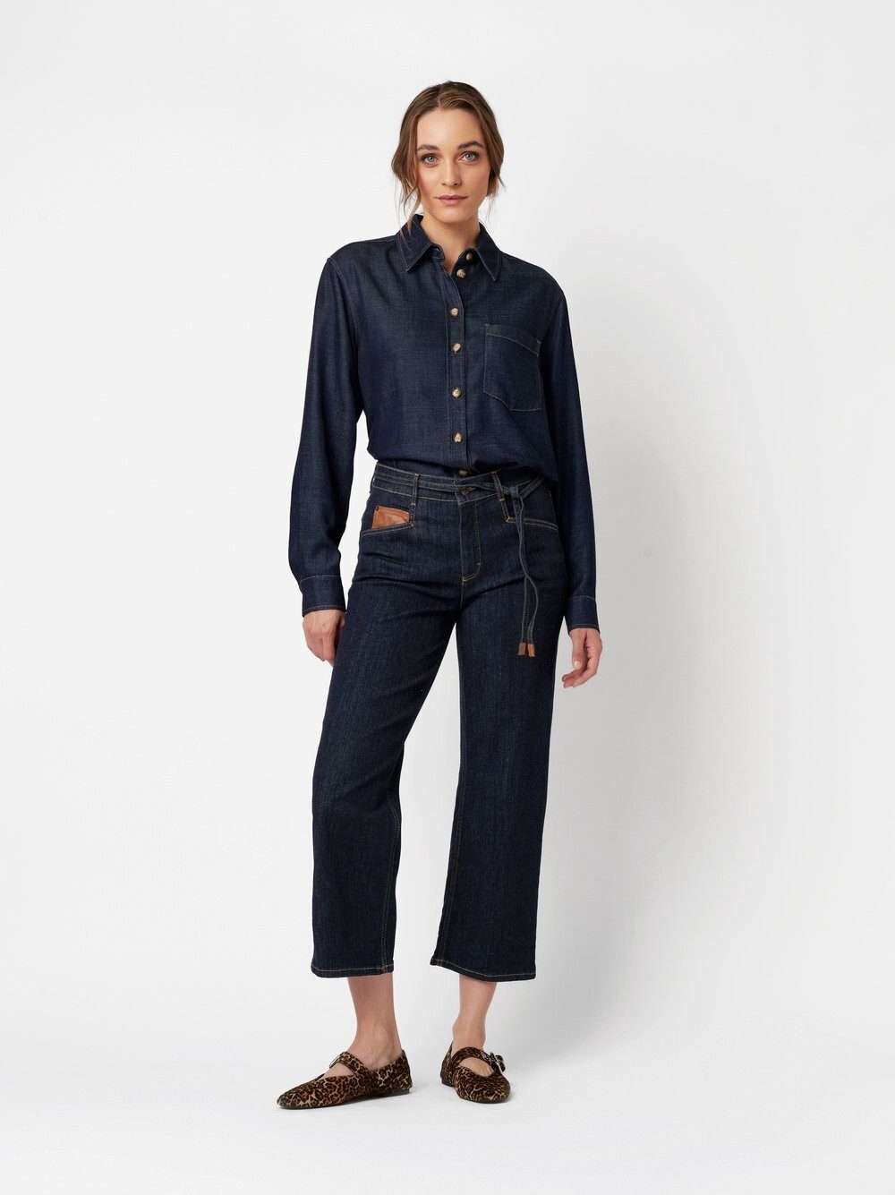 TONI Weite Jeans Liv mit Bindegürtel günstig online kaufen