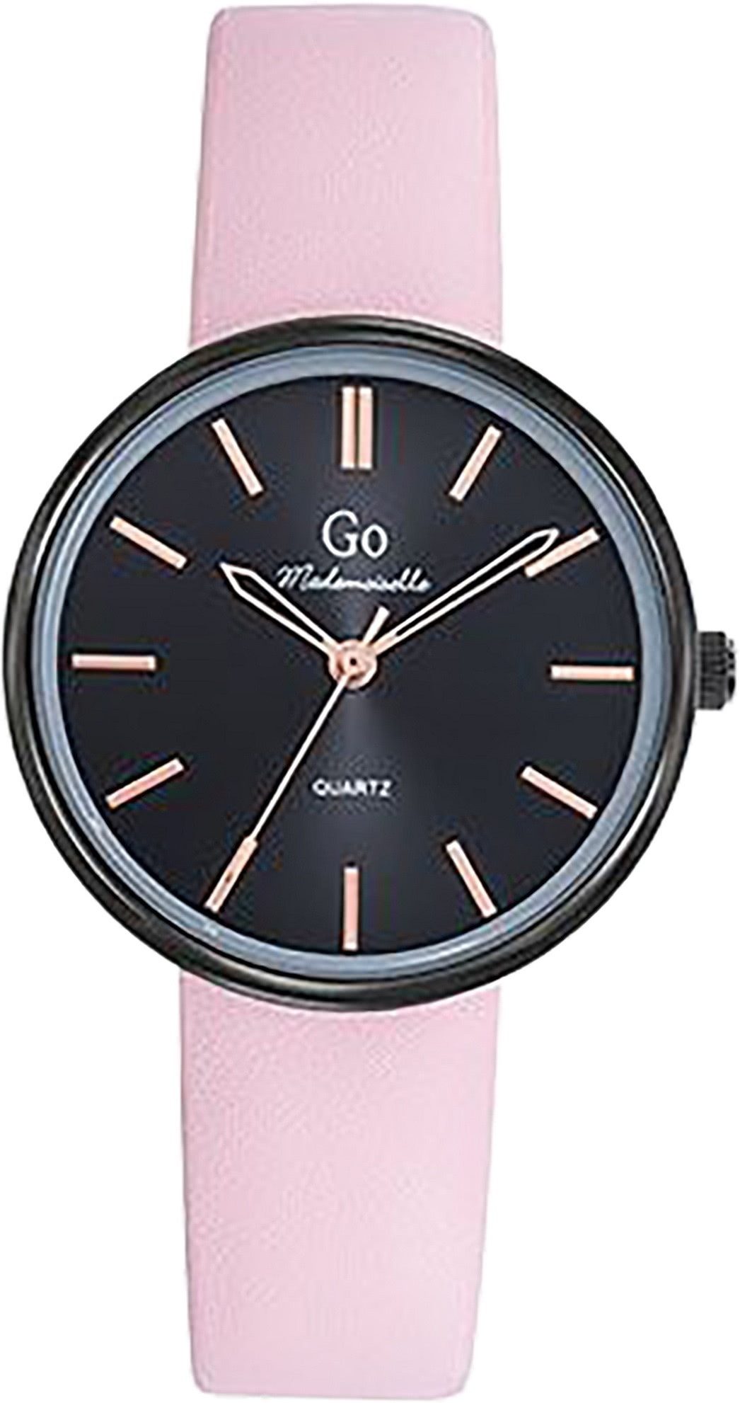 Girl Only Quarzuhr Girl Only GO Damen Armbanduhr, (Analoguhr), Damenuhr GO pink, mittel (ca. 34mm) Lederarmband, Fashion-Style
