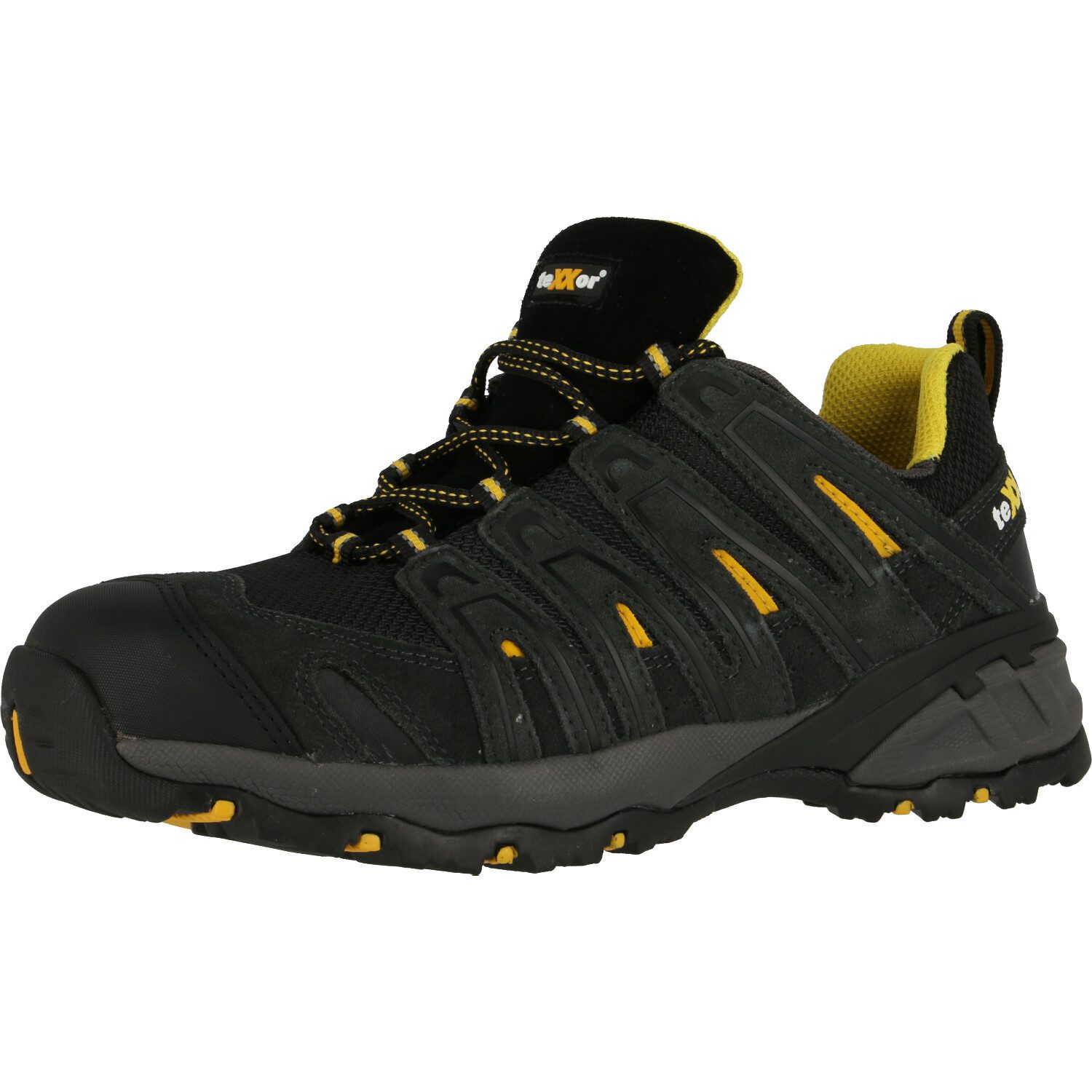 teXXor Sicherheitshalbschuhe S1 "LYON" schwarz/gelb Sicherheitsschuh