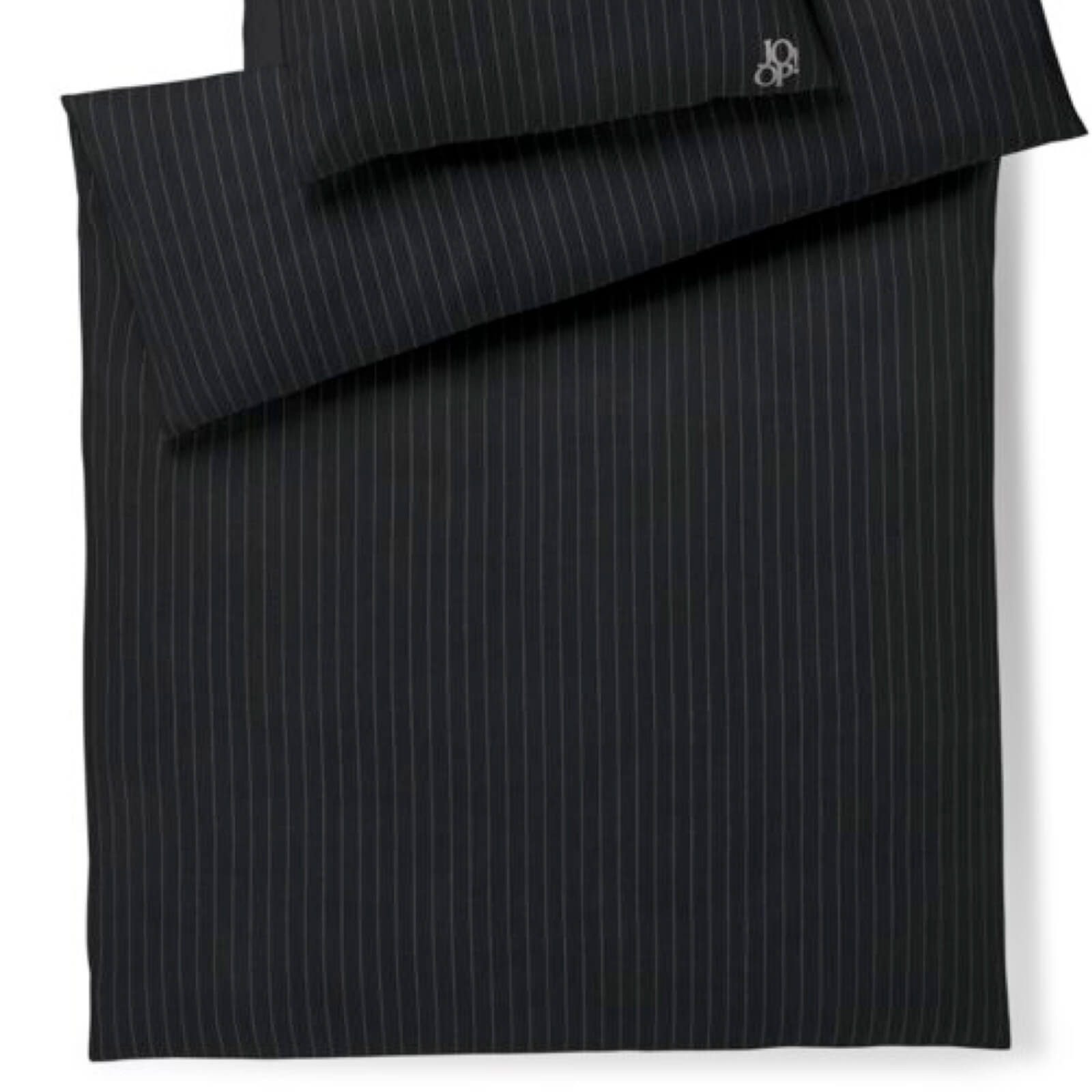 JOOP! Bettwäsche Soft Stripes 45003 09 Stone Flanell, Flanell, 2 teilig, gestreift, Logo