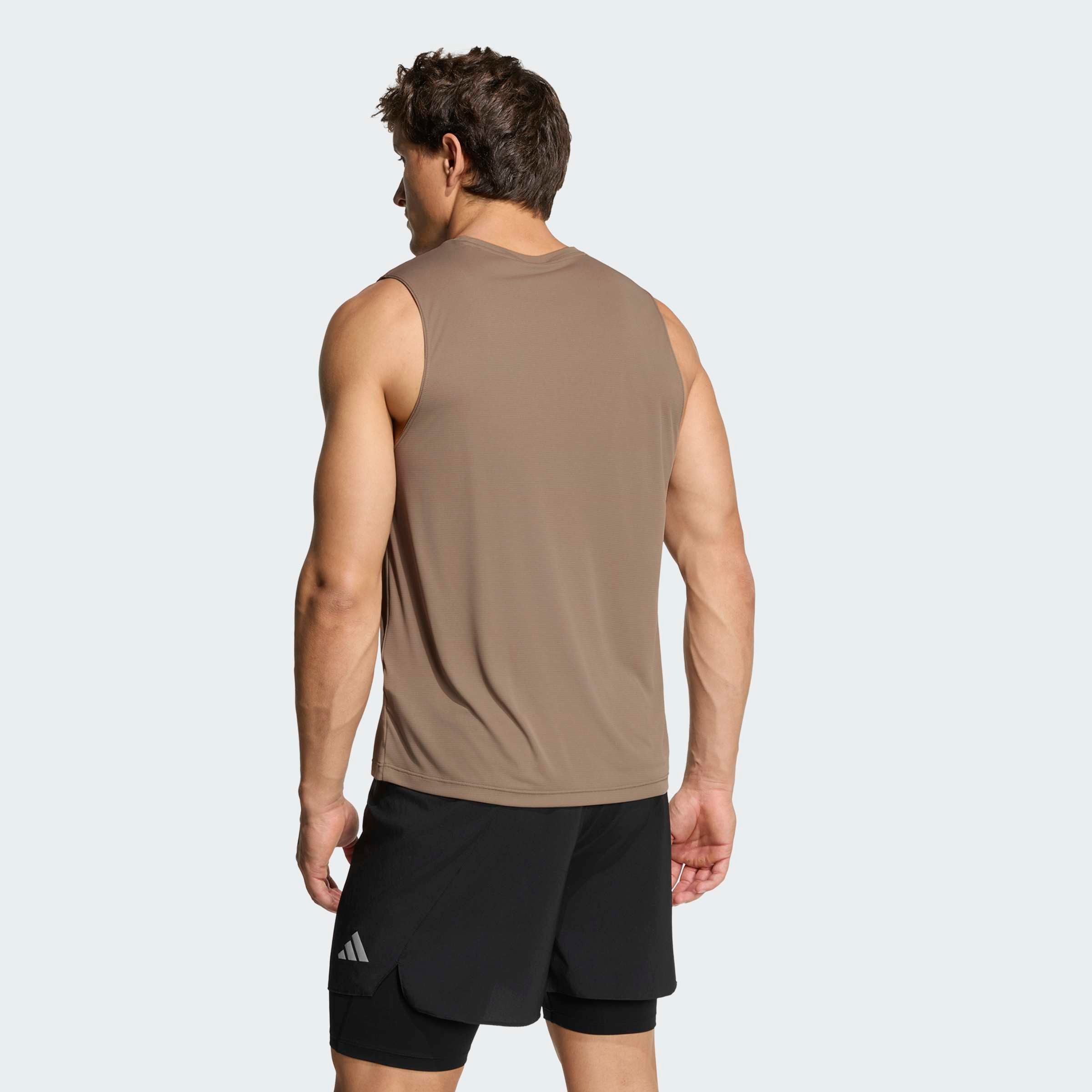 adidas Performance Lauftop RUN ESS TANK M sportlicher Stil, mit Rundhalsausschnitt, aus Polyester