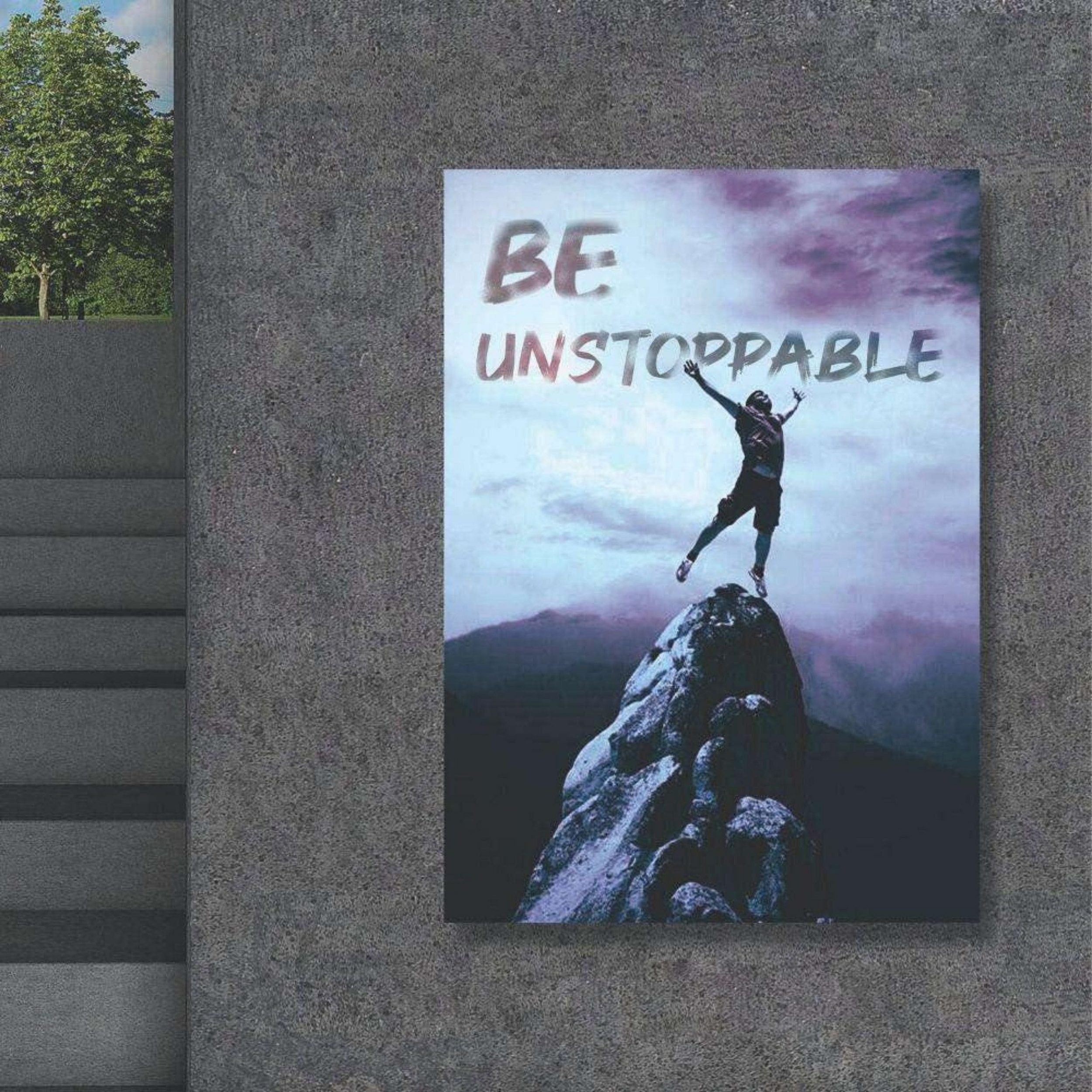 "Be Unstoppable", Hustling verfügbar 7 als in Leinwandbild unterschiedlichen XXL-Leinwandbild Motivationsbild Sharks Größen